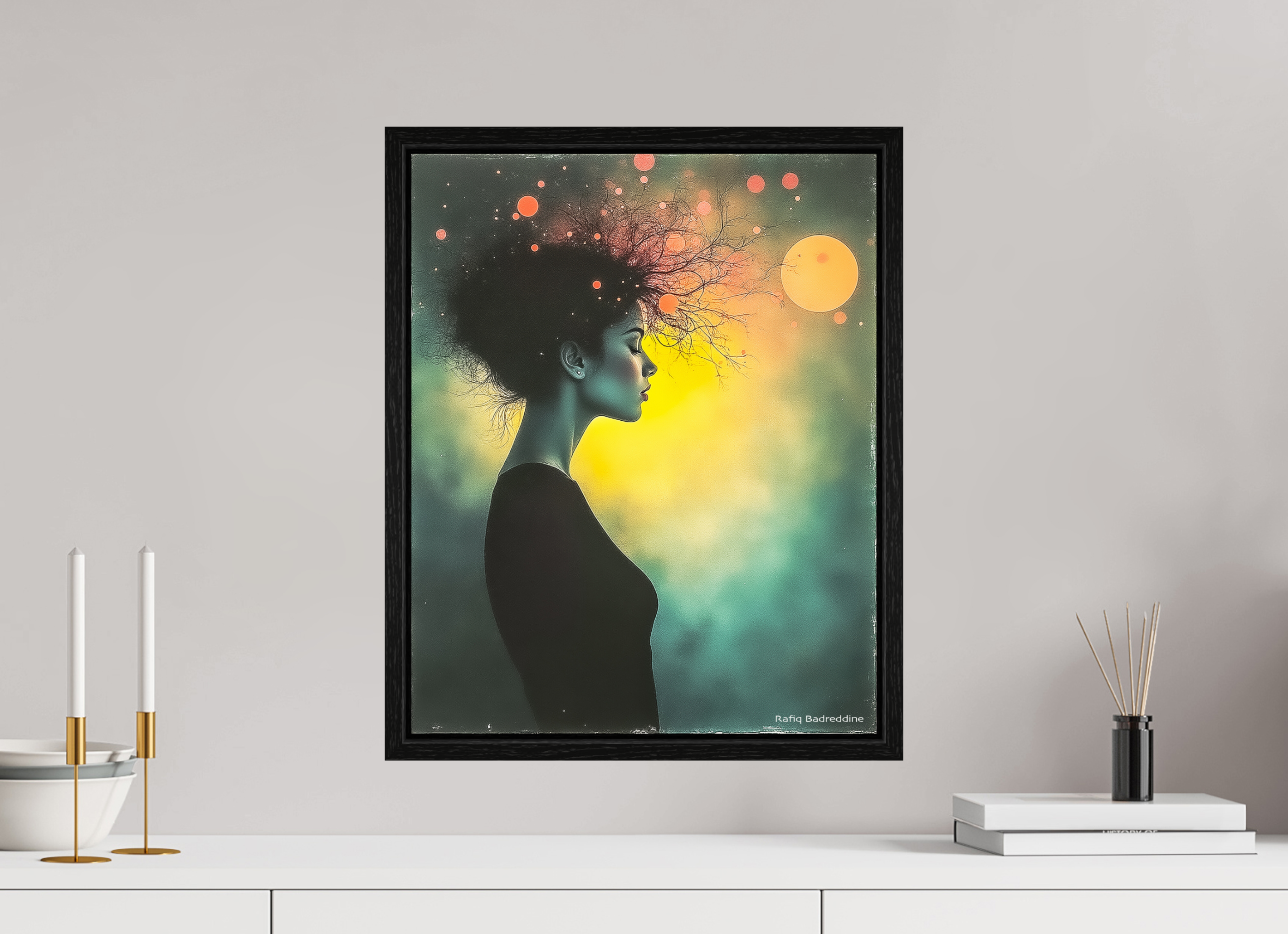 40 x 49,9 cm, Floater Frame La Porteuse d’Astres