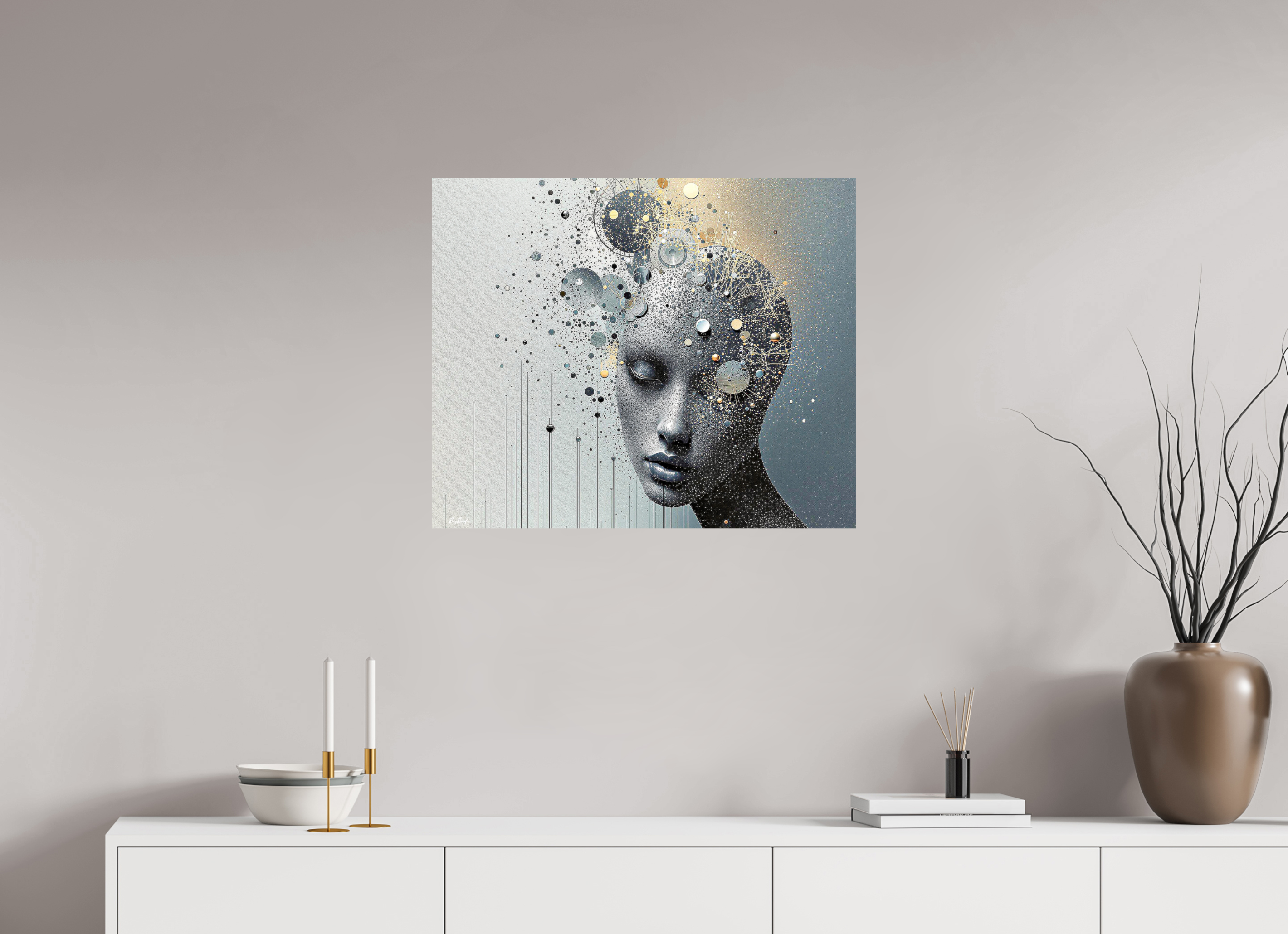 72,6 x 60 cm, Impression photo sur support en aluminium Éclat Intérieur