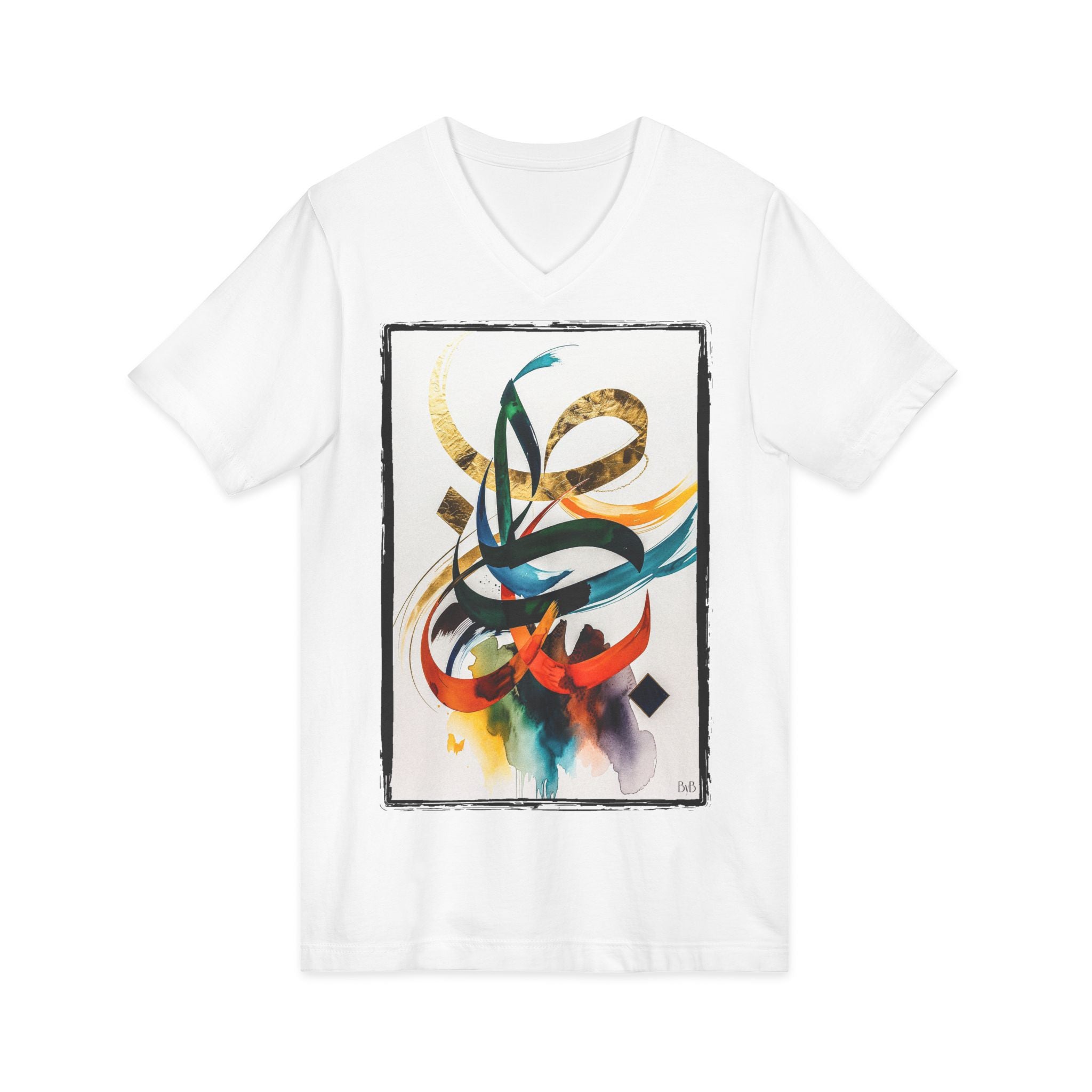 L'Éclosion des Lettres — T-Shirt Col V Unisex | Bybadr