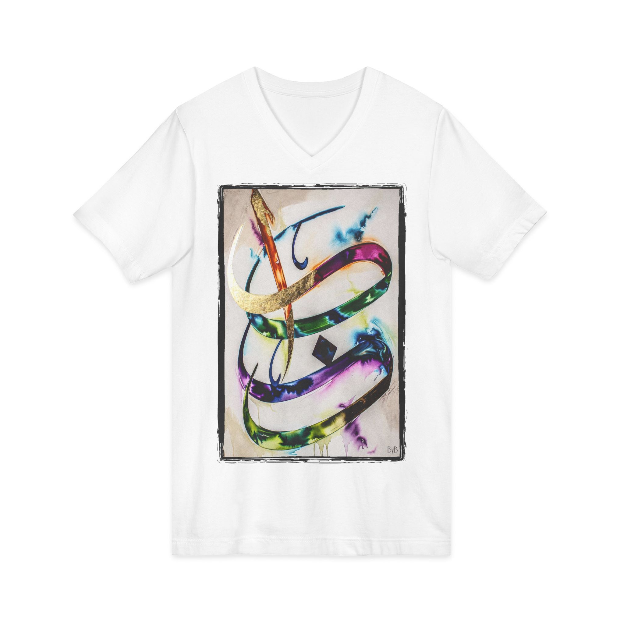 Le Prisme du Calame — T-Shirt Col V Unisex | Bybadr