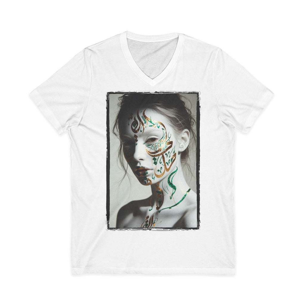 Née des Lettres — T-Shirt Col V Unisex | Bybadr