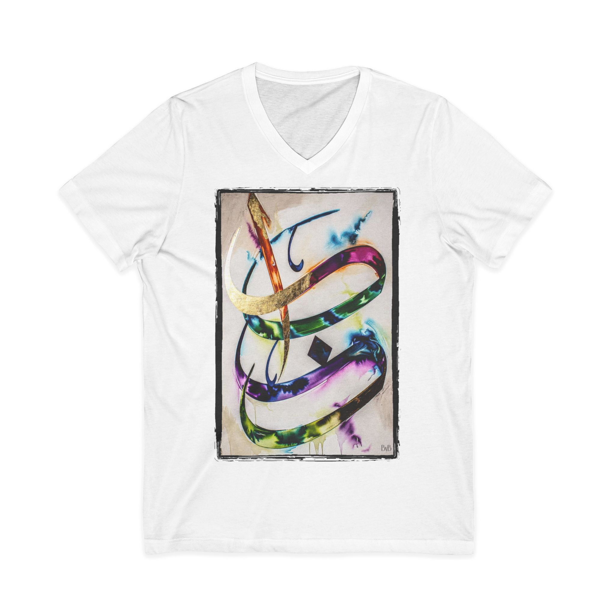Le Prisme du Calame — T-Shirt Col V Unisex | Bybadr