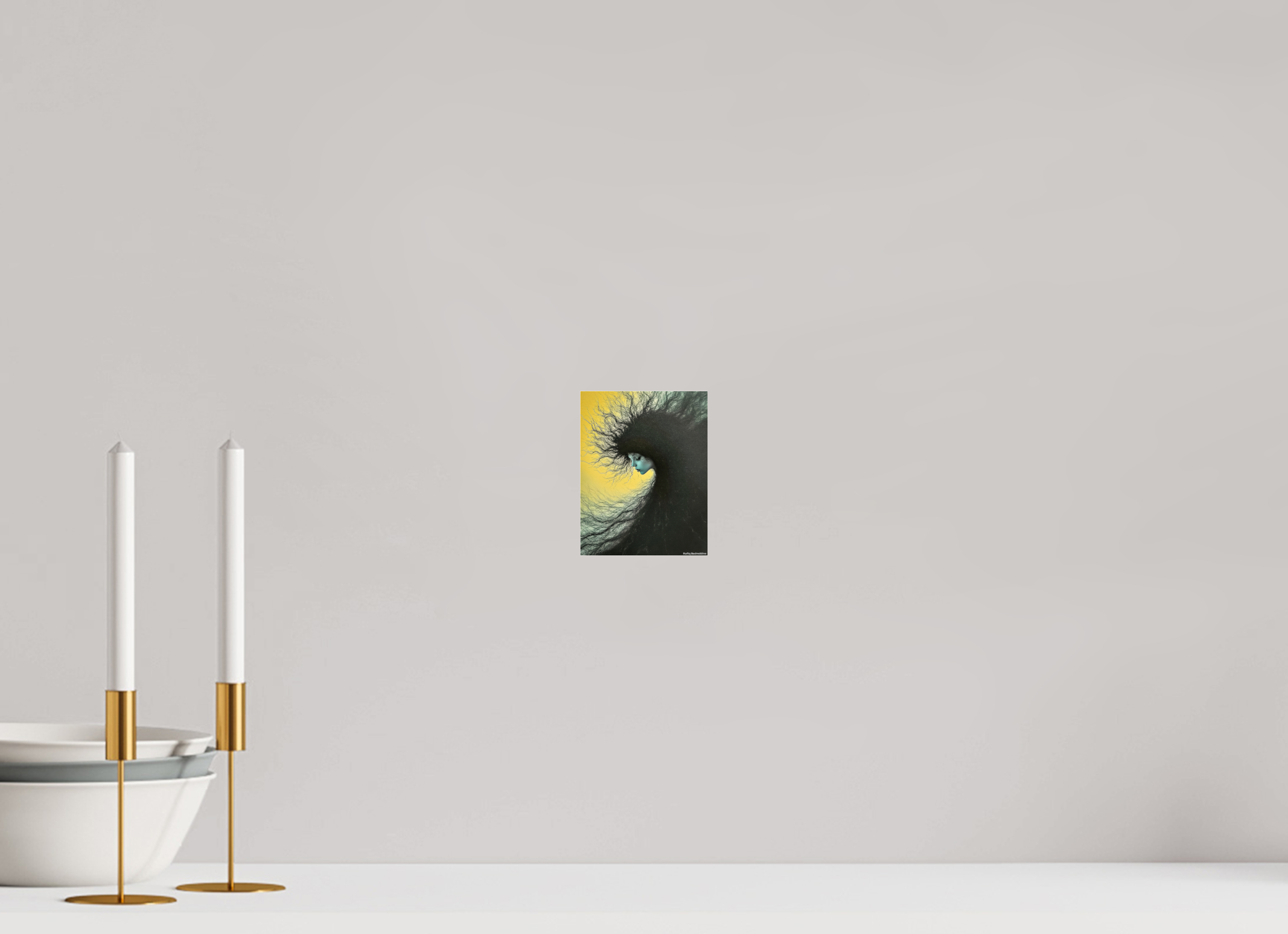 10 x 12,9 cm, Photo Print Under Acrylic Glass Nuée d’Encre et d’Or