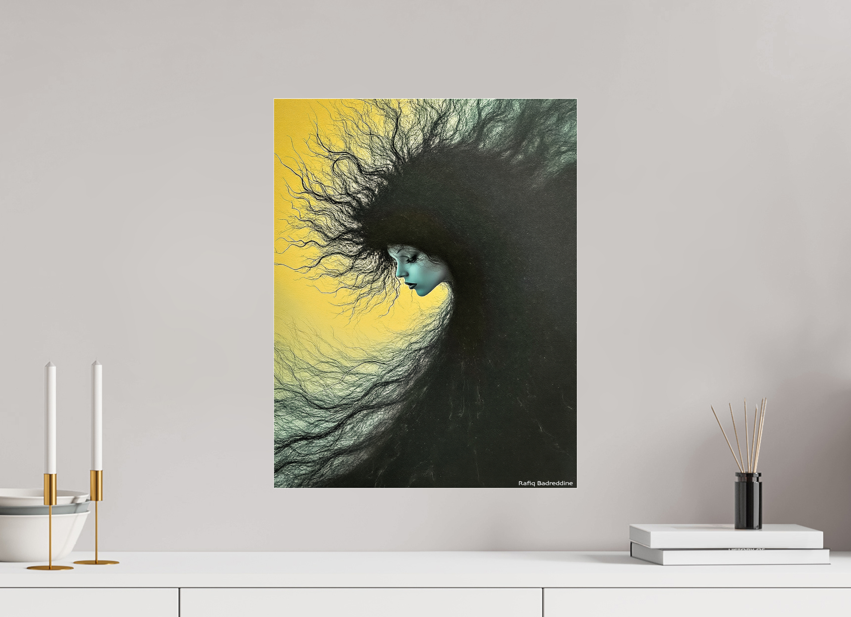 40 x 51,4 cm, Photo Print Under Acrylic Glass Nuée d’Encre et d’Or