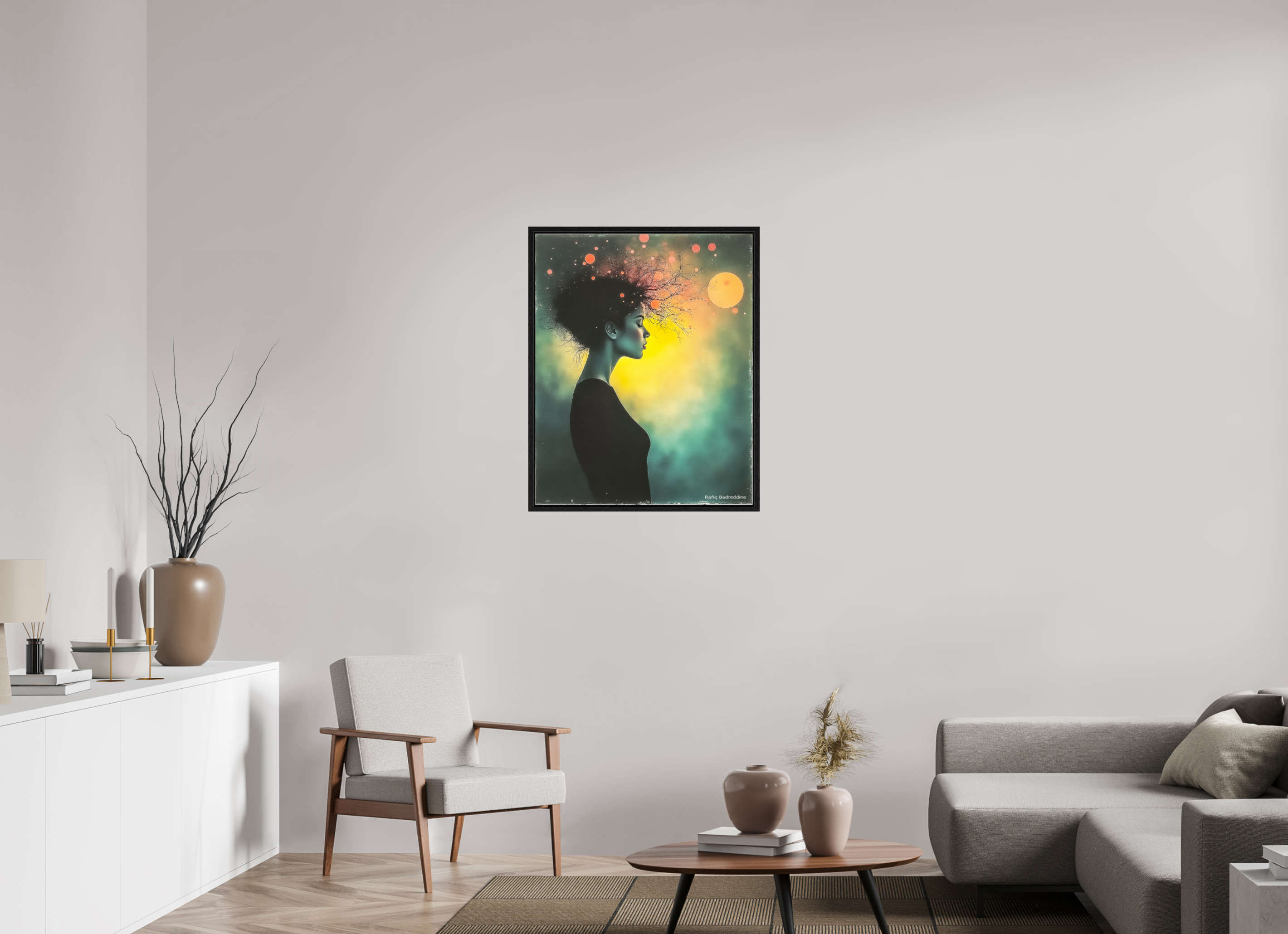 70 x 87,3 cm, Floater Frame La Porteuse d’Astres