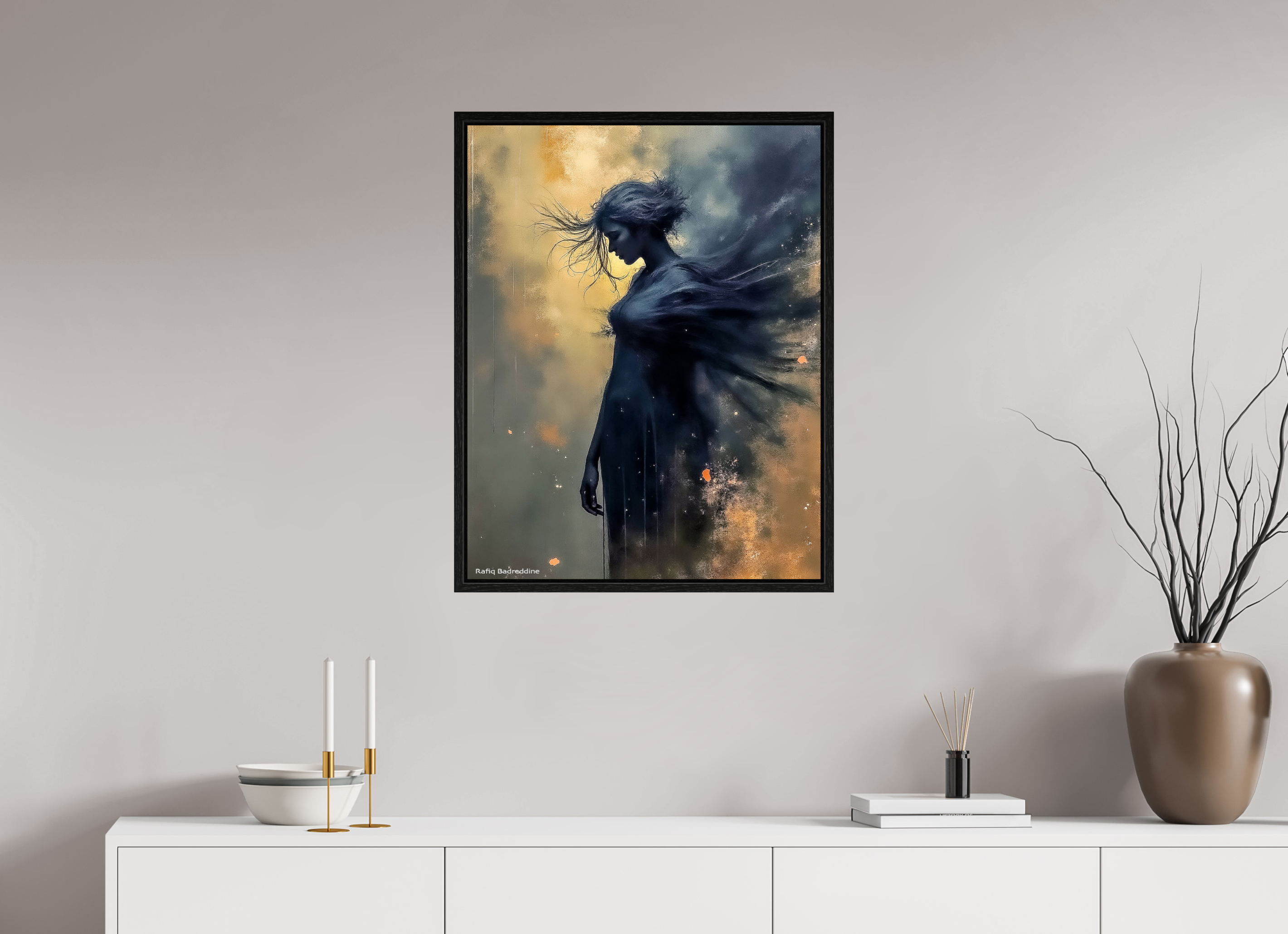 60 x 77,1 cm, Floater Frame Éclats dans l’Obscur