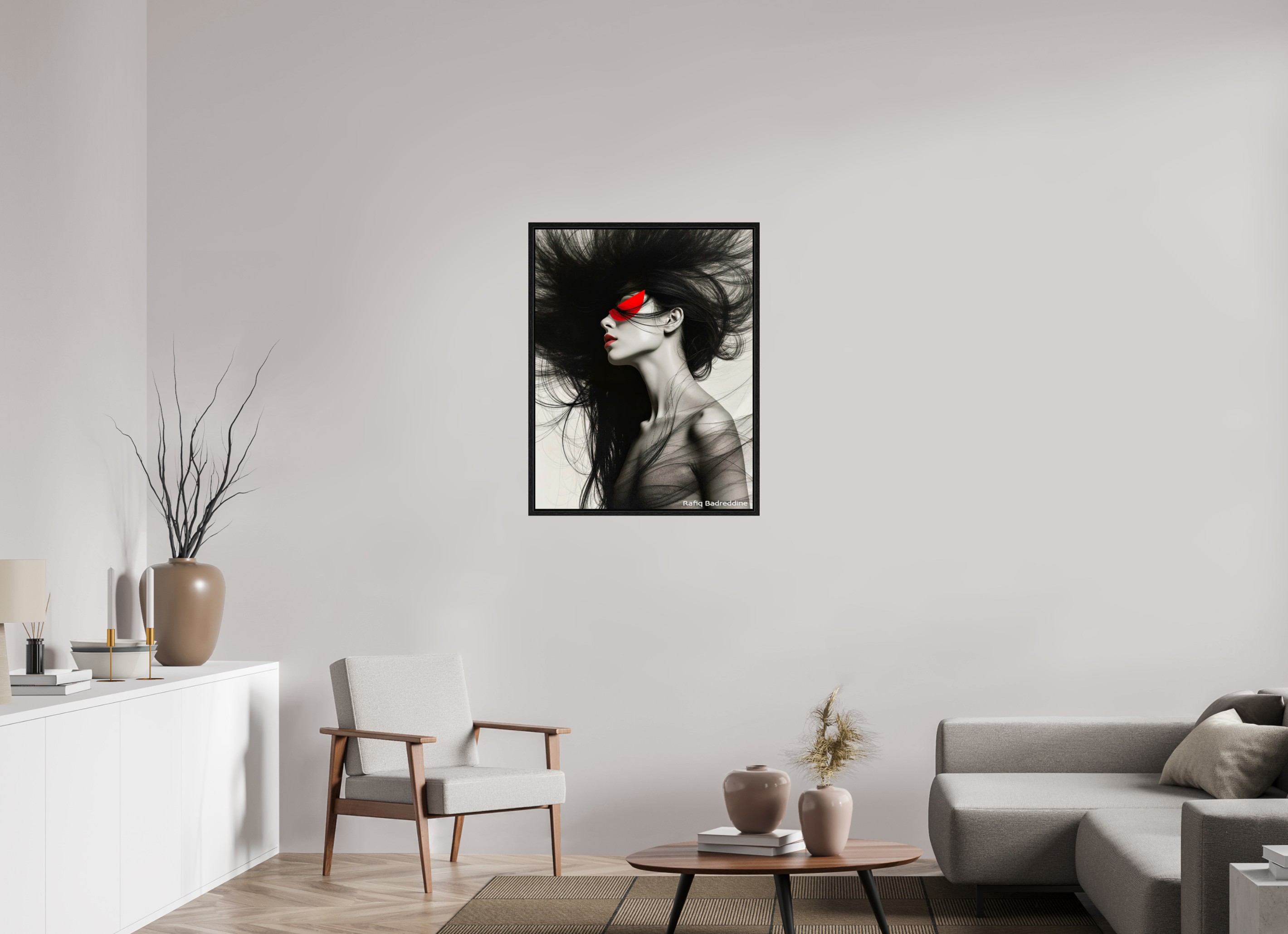 70 x 90 cm, Floater Frame Rêves en Rouge