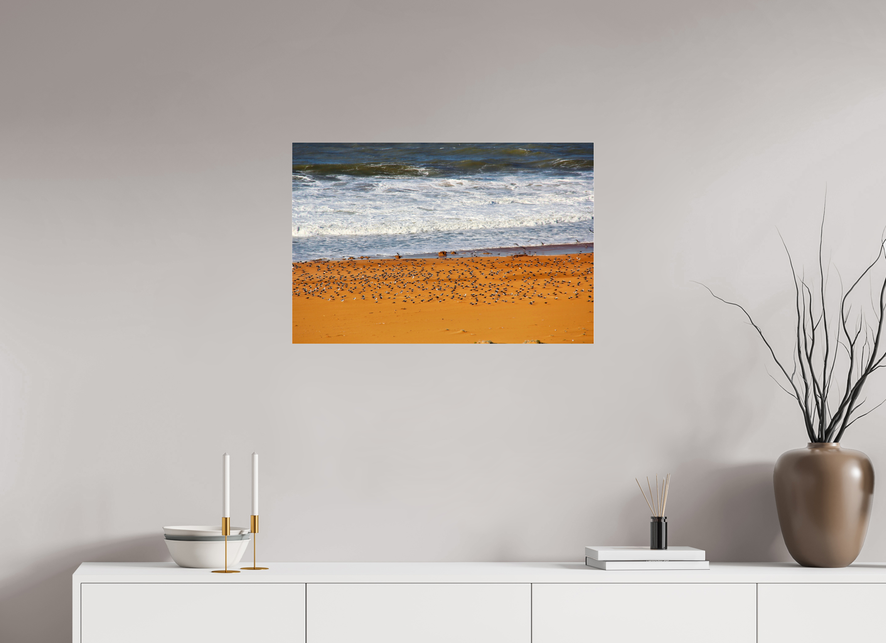 75 x 50 cm, Photo Print Under Acrylic Glass Chœur des Oiseaux de la Côte