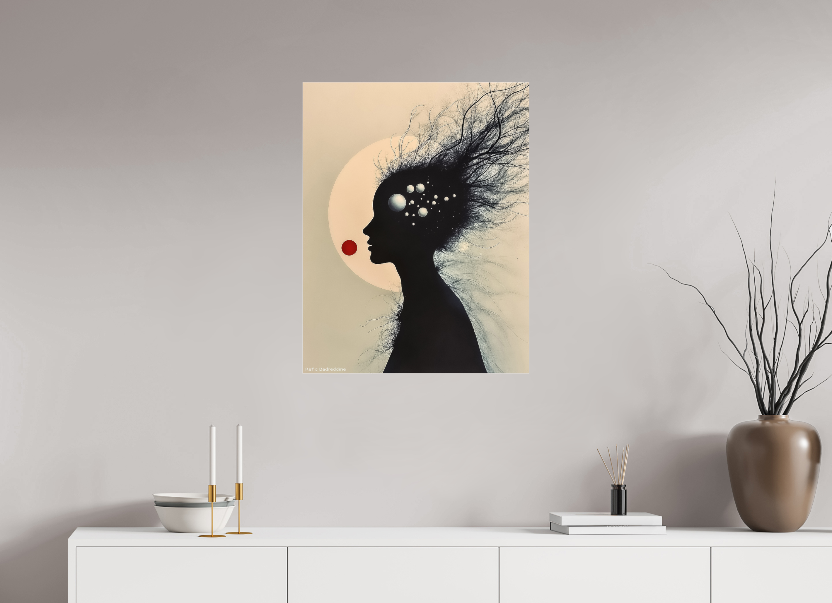 60 x 77,1 cm, Photo Print Under Acrylic Glass Éclipse Intérieure