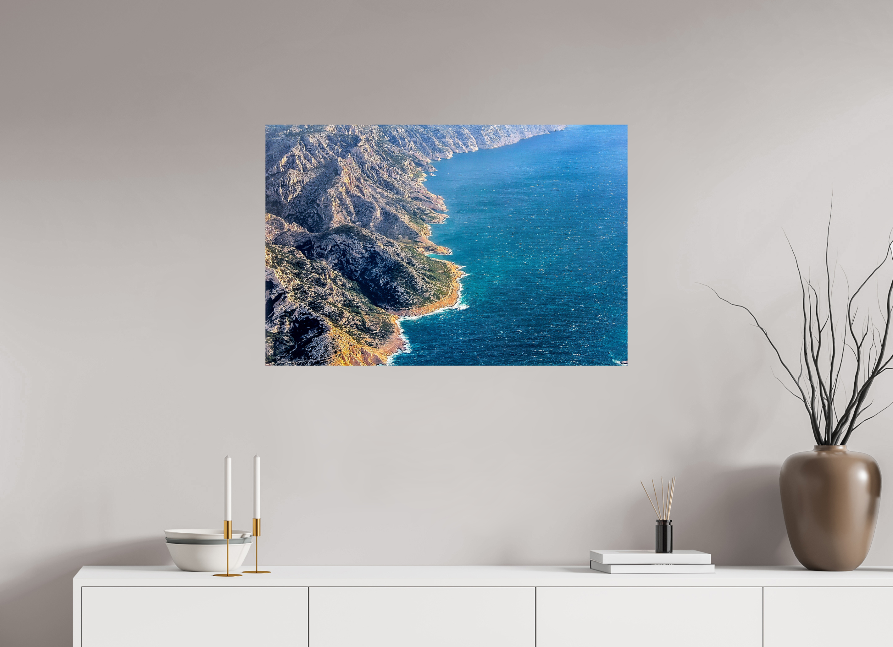 90 x 60 cm, Photo Print On Fuji Crystal DP II Majesté des Côtes de Marseille