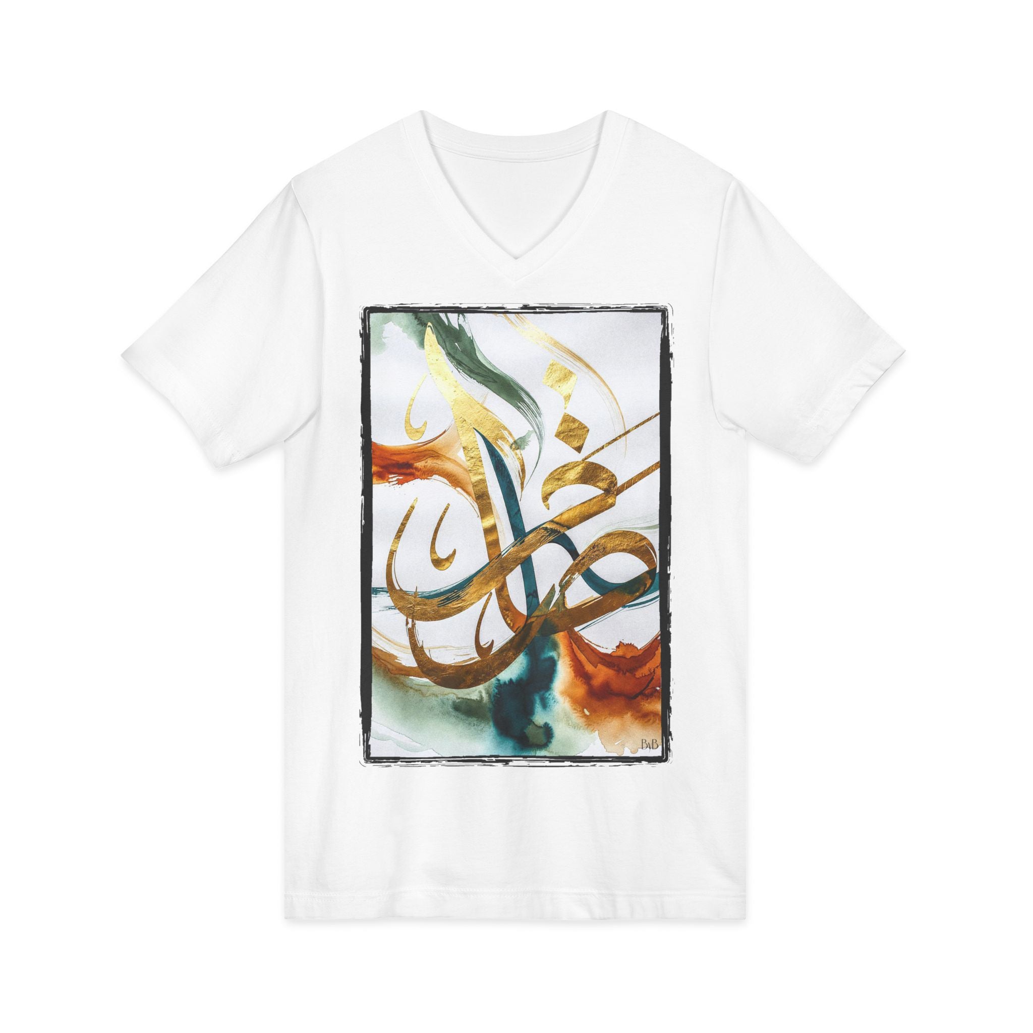 L'Or du Calame — T-Shirt Col V Unisex | Bybadr