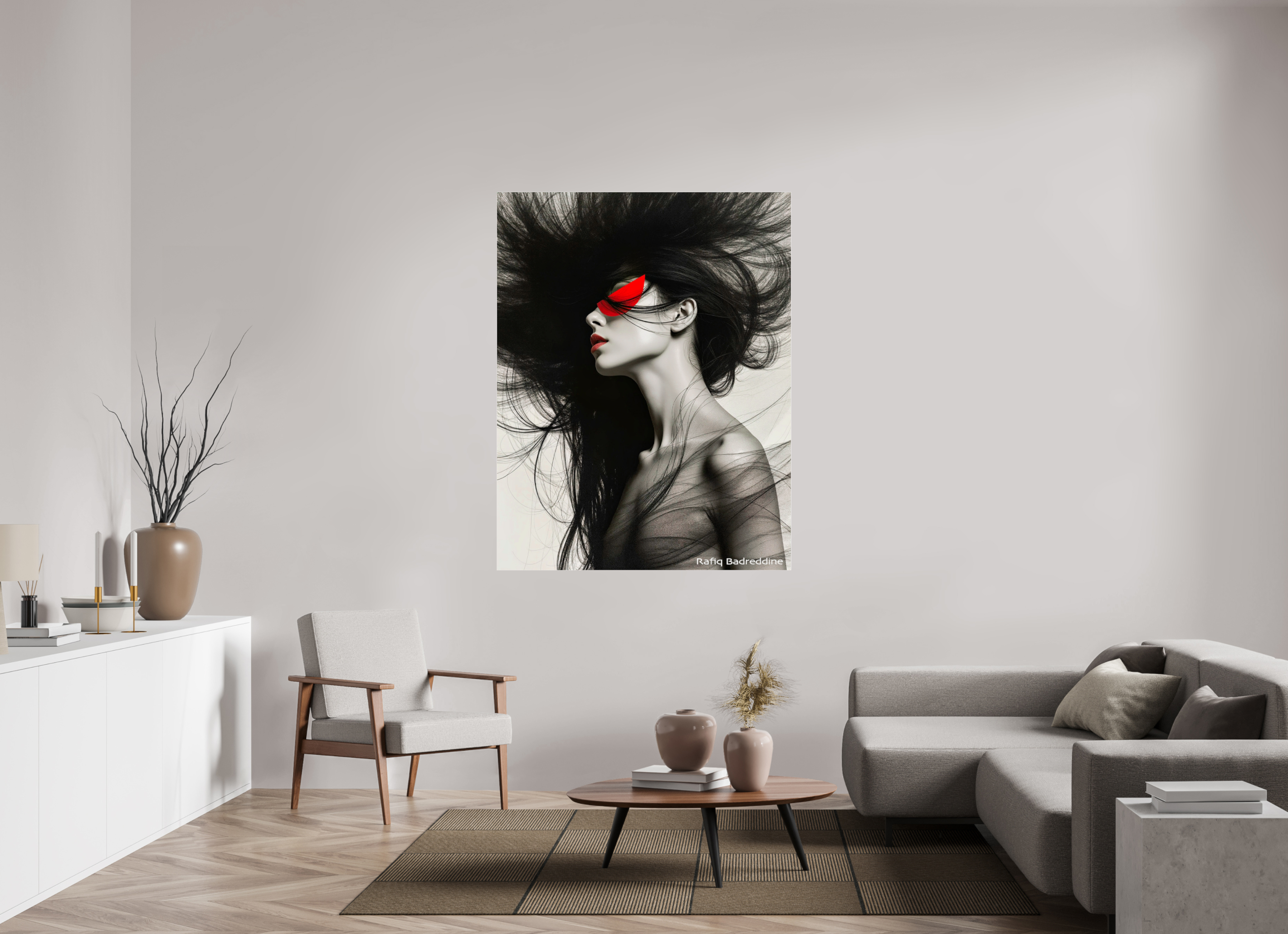 120 x 154,2 cm, Photo Print Under Acrylic Glass Rêves en Rouge