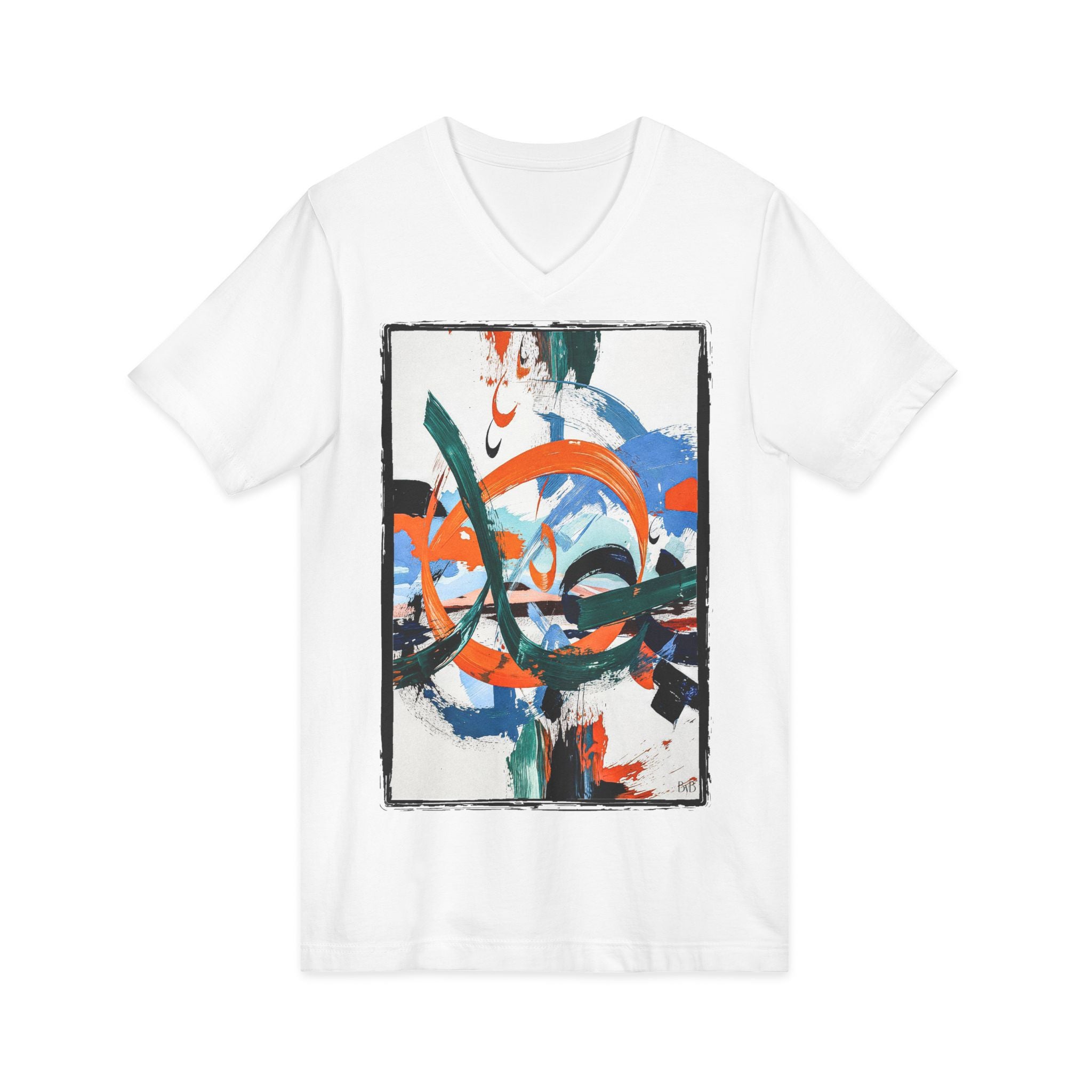L'Étreinte des Lettres — T-Shirt Col V Unisex | Bybadr