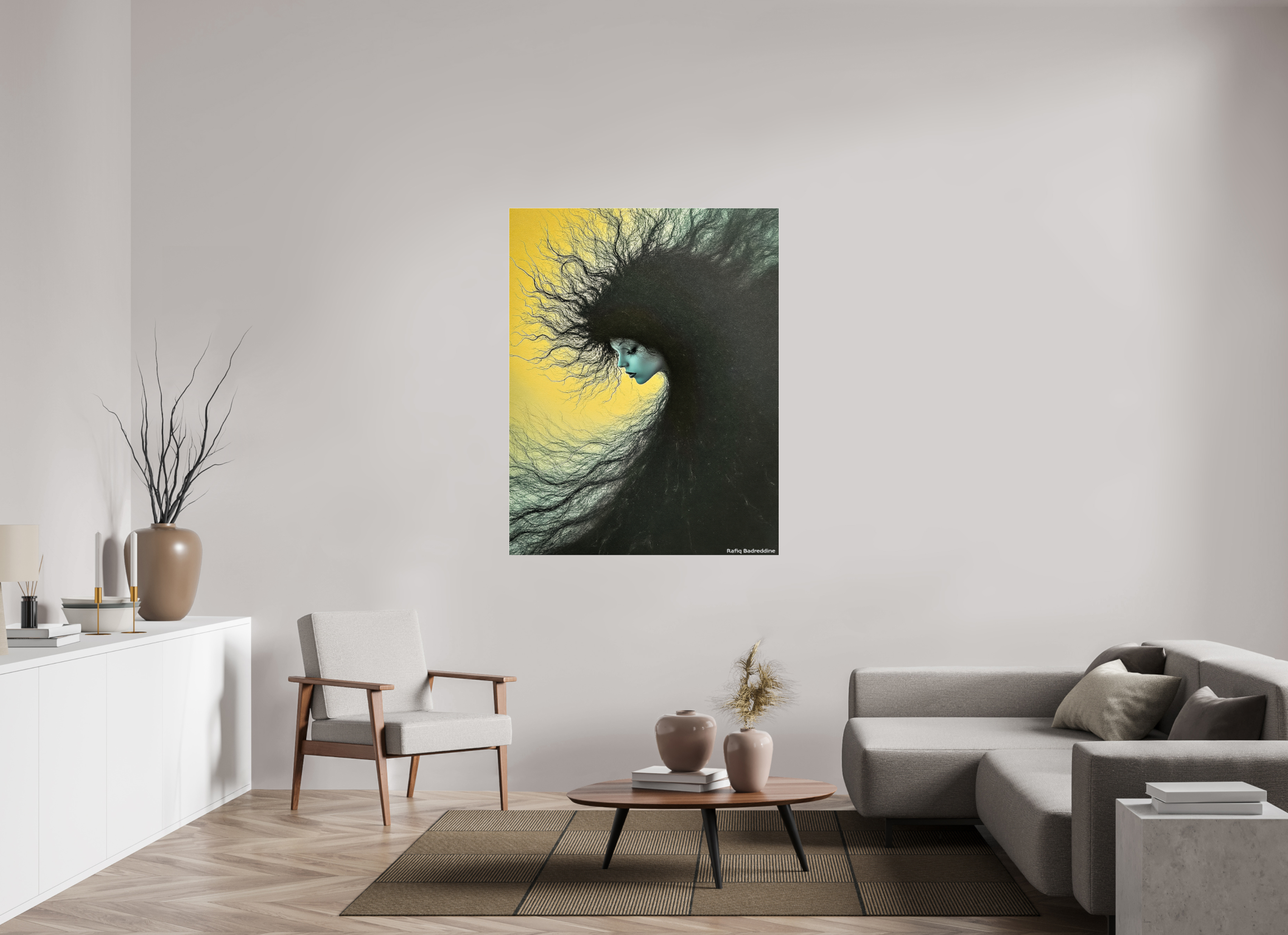 110 x 141,4 cm, Photo Print Under Acrylic Glass Nuée d’Encre et d’Or