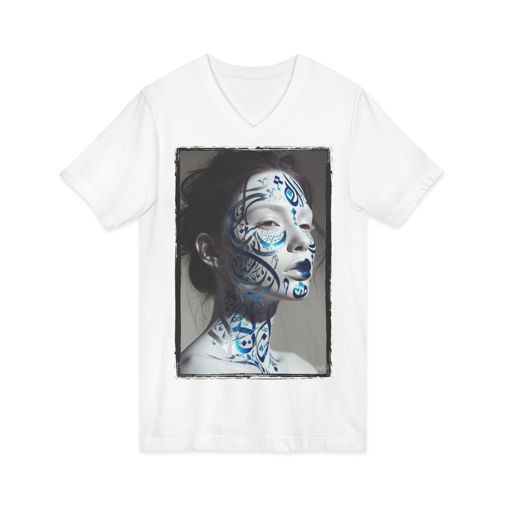 Tatouée de Mots — T-Shirt Col V Unisex | Bybadr