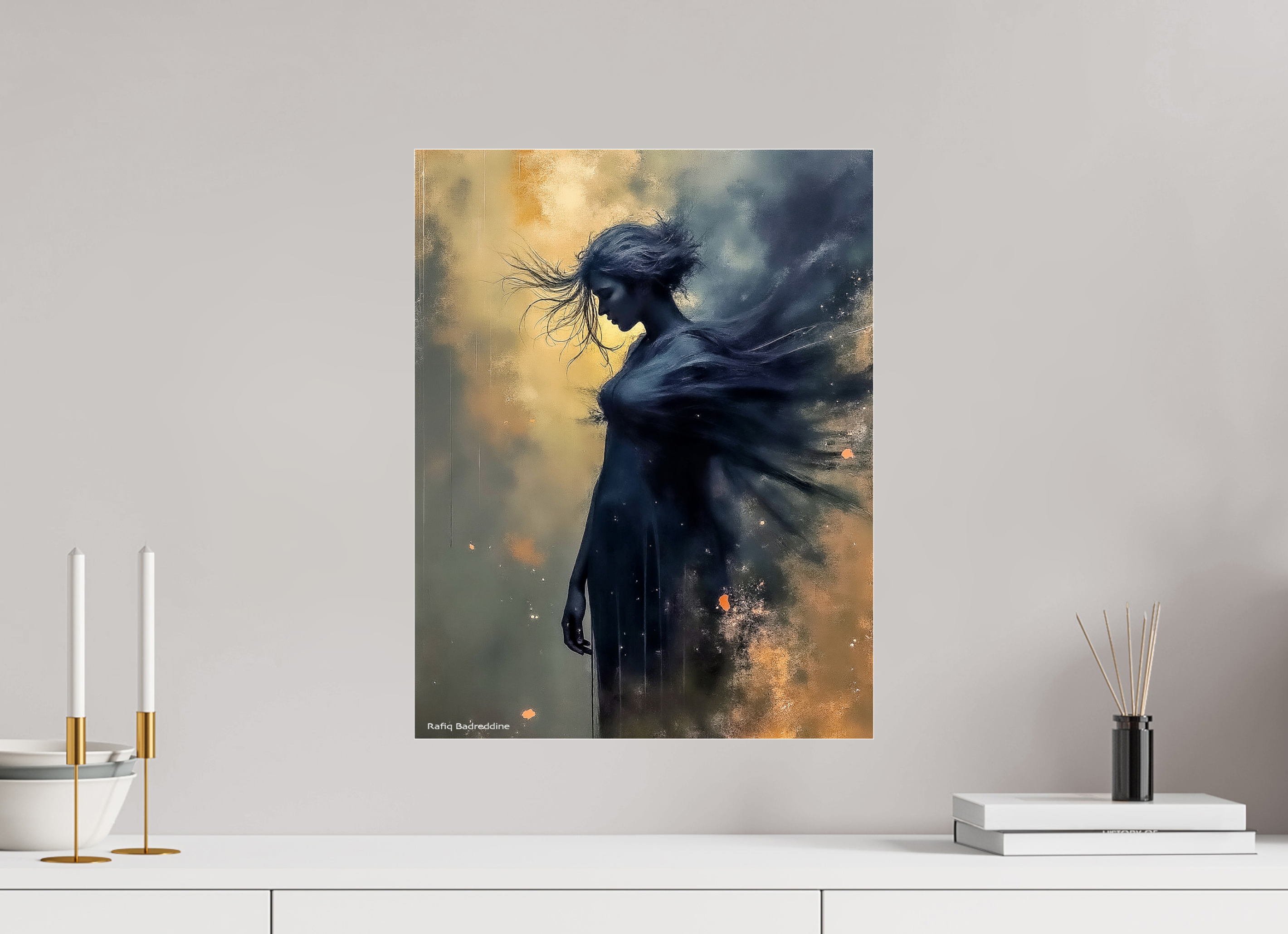 40 x 51,4 cm, Photo Print Under Acrylic Glass Éclats dans l’Obscur