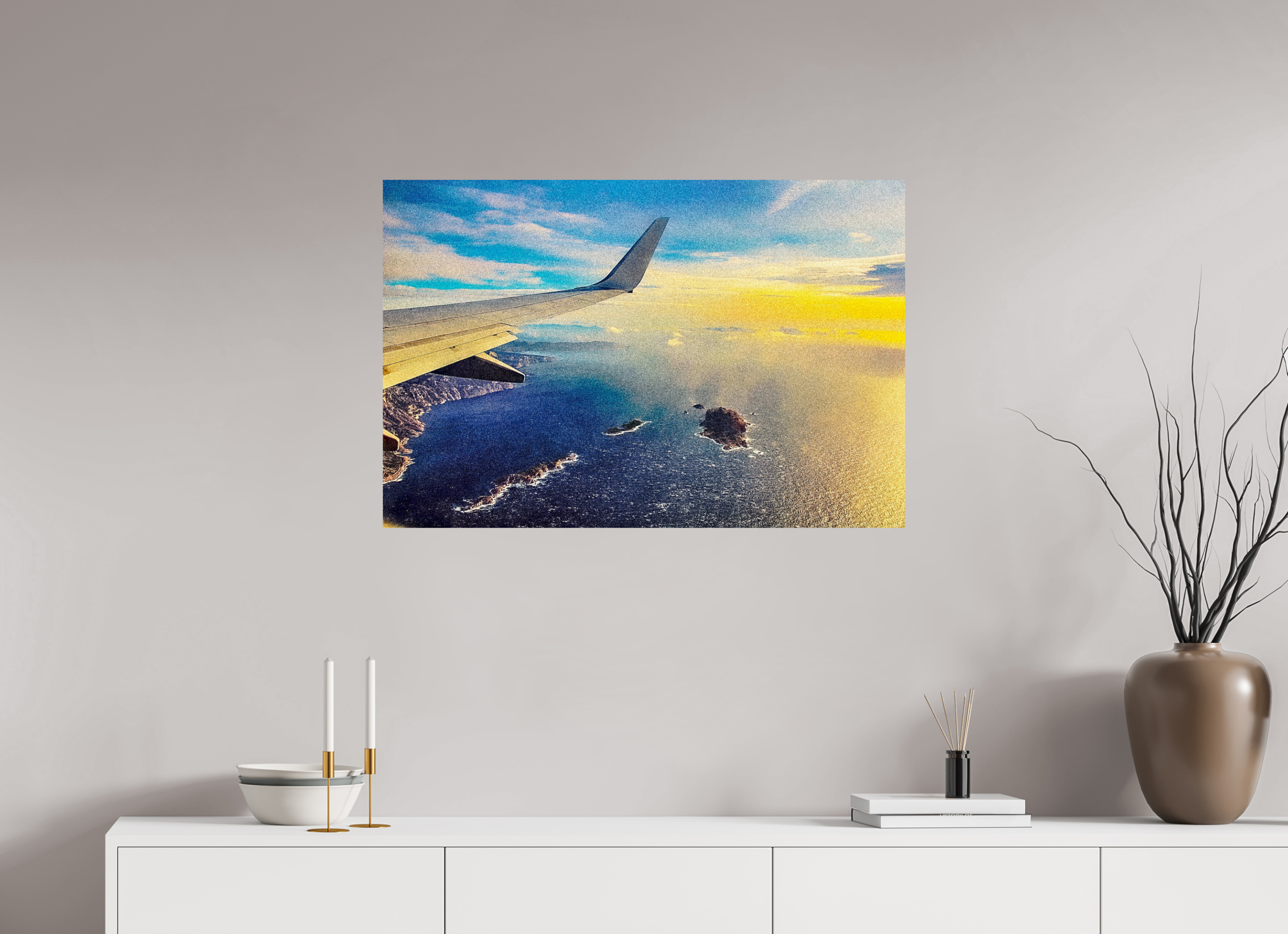 90 x 60 cm, Photo Print On Fuji Crystal DP II Vue Céleste sur les Côtes de Marseille