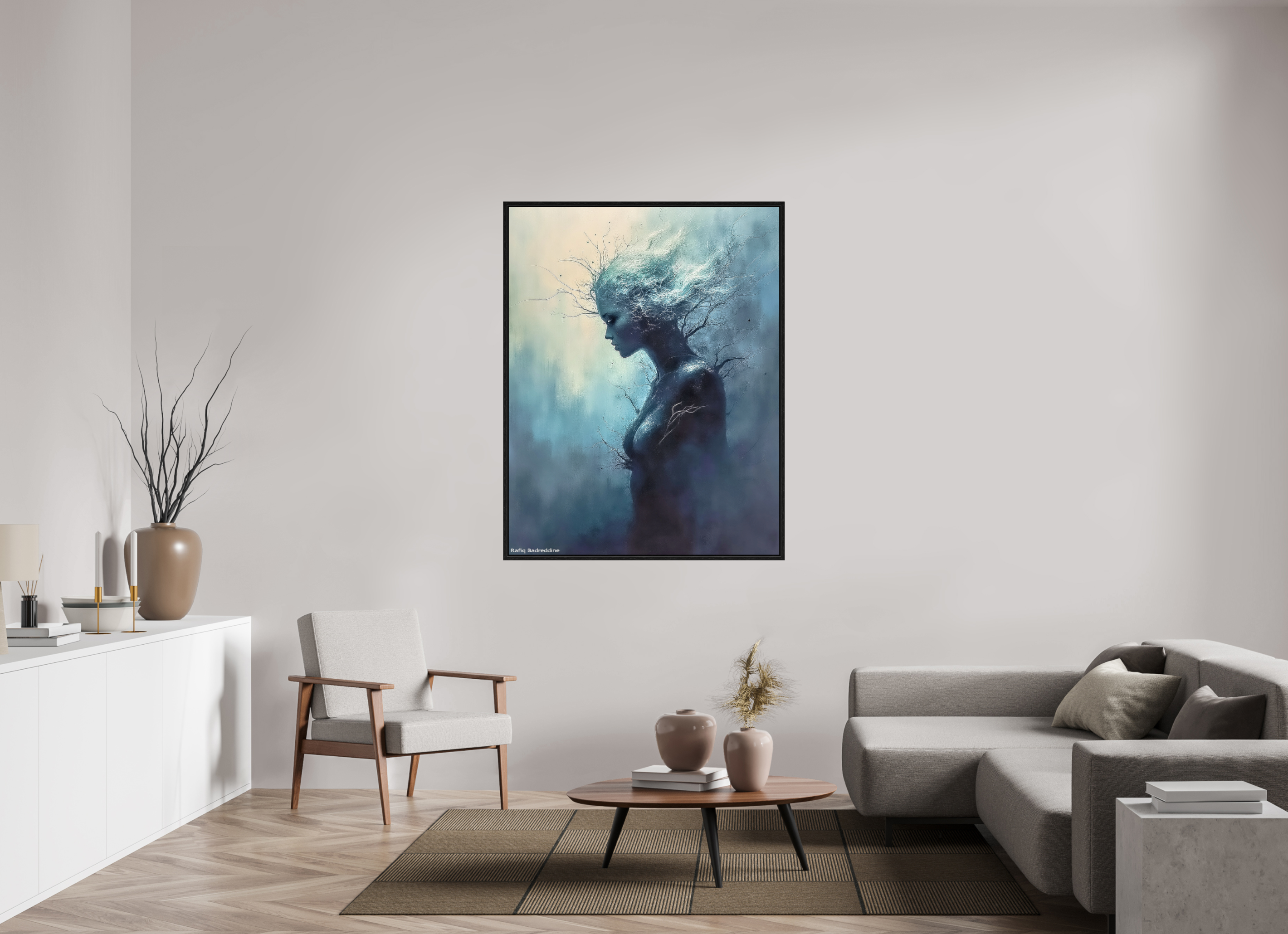 110 x 141,4 cm, Floater Frame La Muse des Nuits Azurées