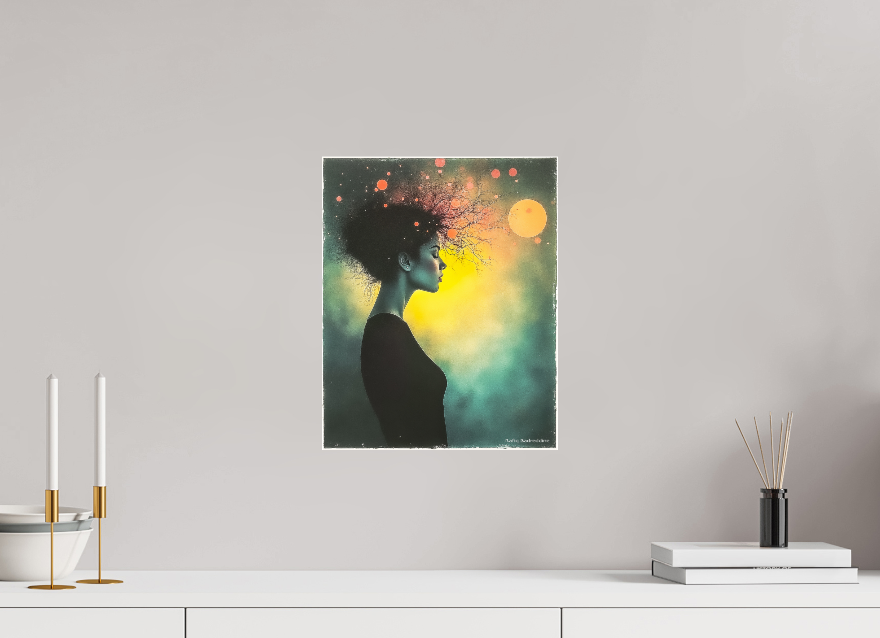 30 x 37,4 cm, Photo Print Under Acrylic Glass La Porteuse d’Astres