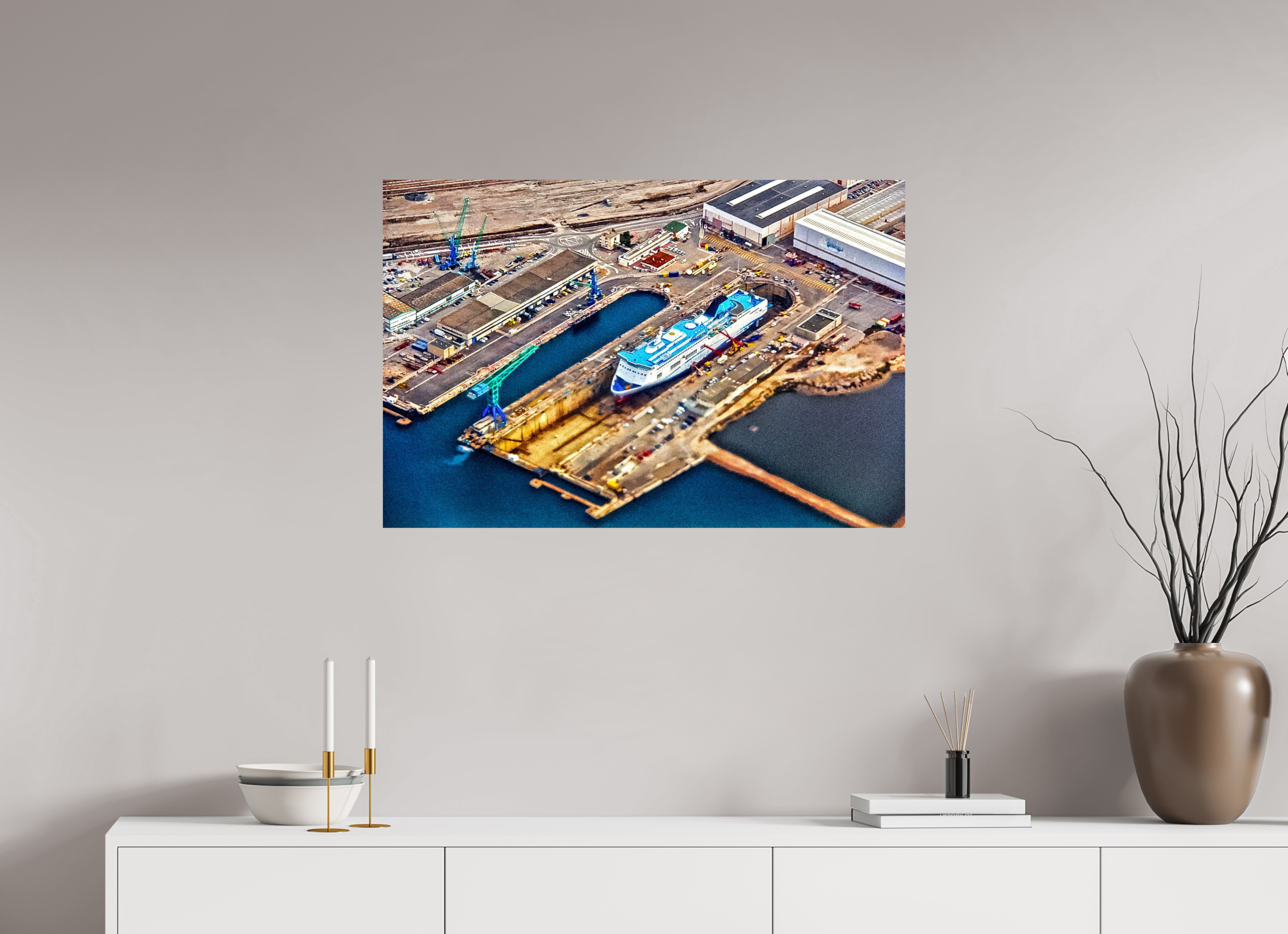 90 x 60 cm, Photo Print On Fuji Crystal DP II Marseille, Port des Horizons Élargis