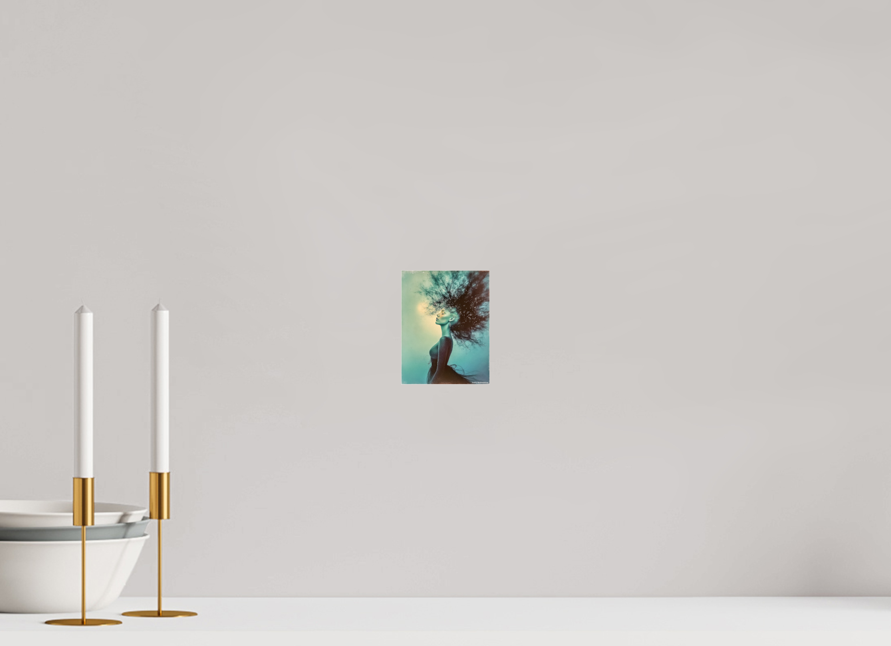 10 x 12,9 cm, Photo Print Under Acrylic Glass Halo de Sérénité Cosmique