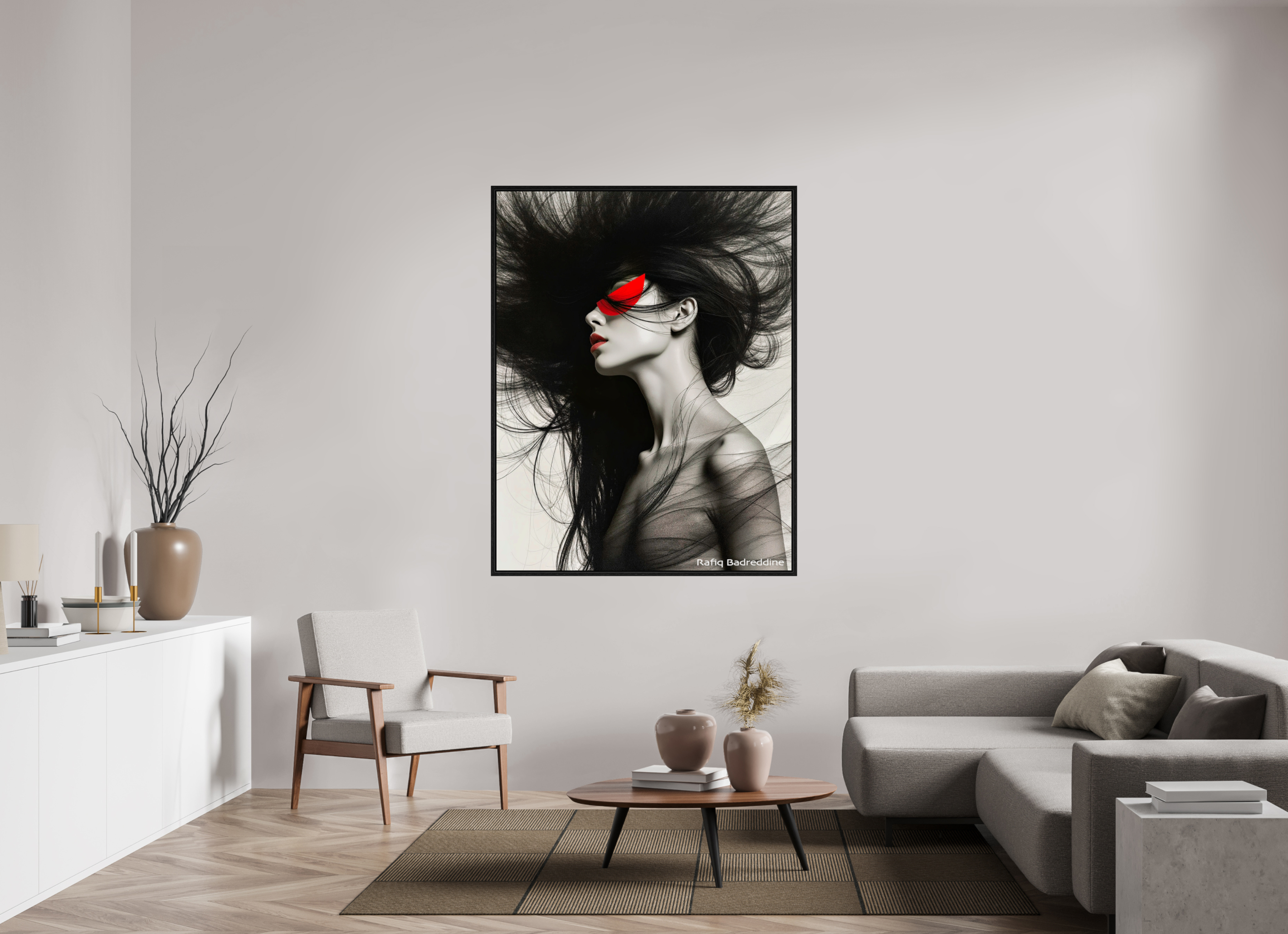 120 x 154,2 cm, Floater Frame Rêves en Rouge