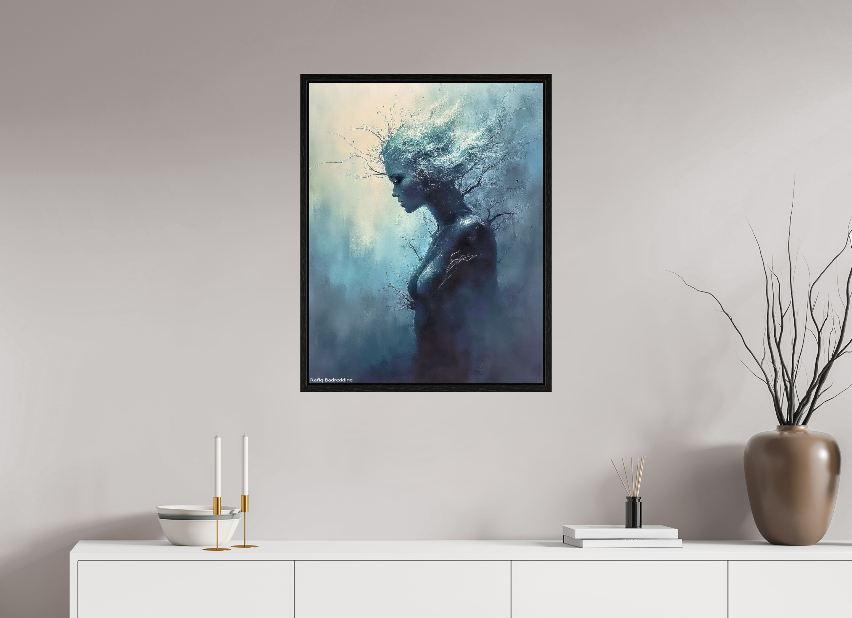 60 x 77,1 cm, Floater Frame La Muse des Nuits Azurées