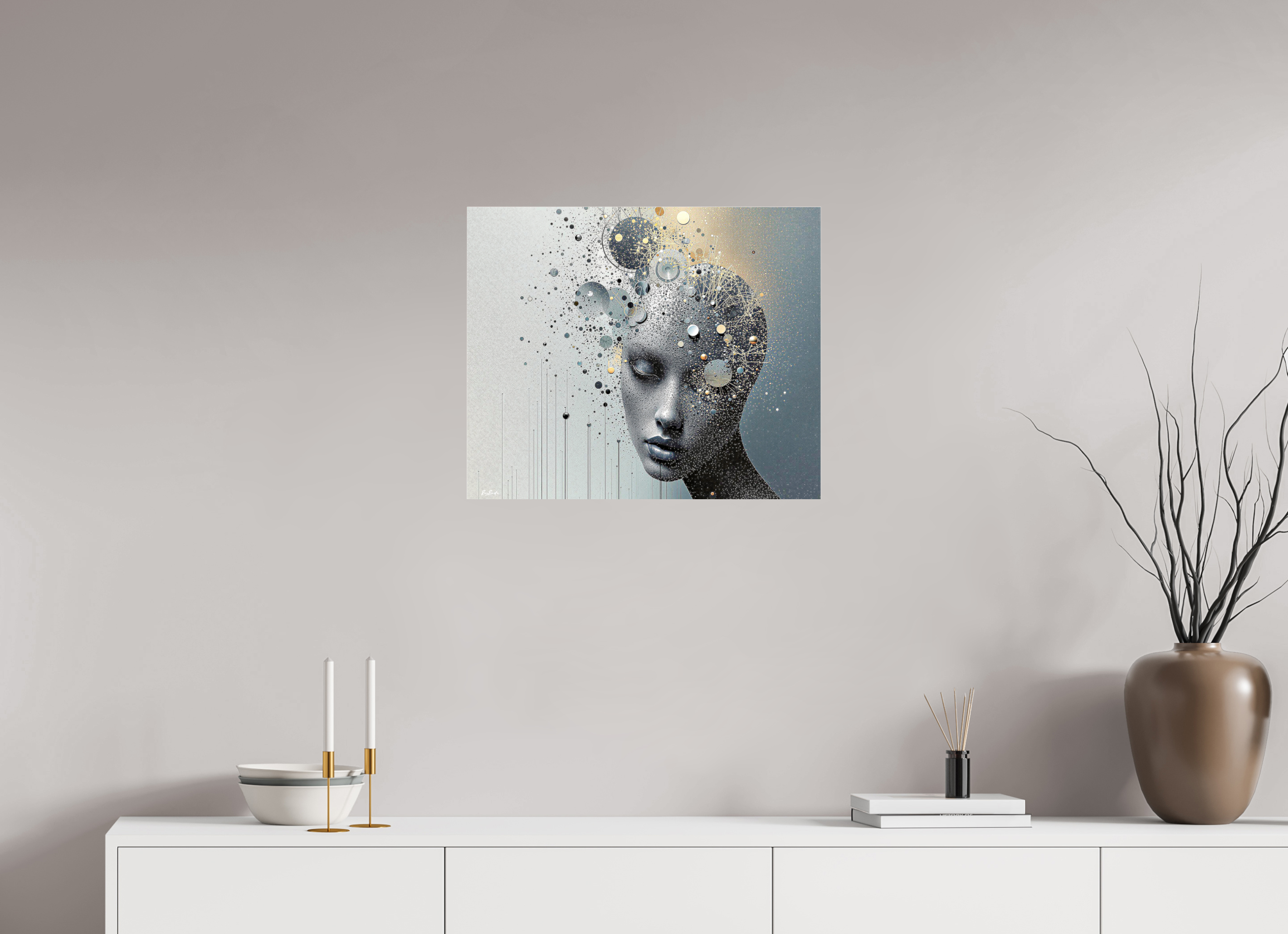 60,5 x 50 cm, Tirage photo métallisée sous Plexi Éclat Intérieur