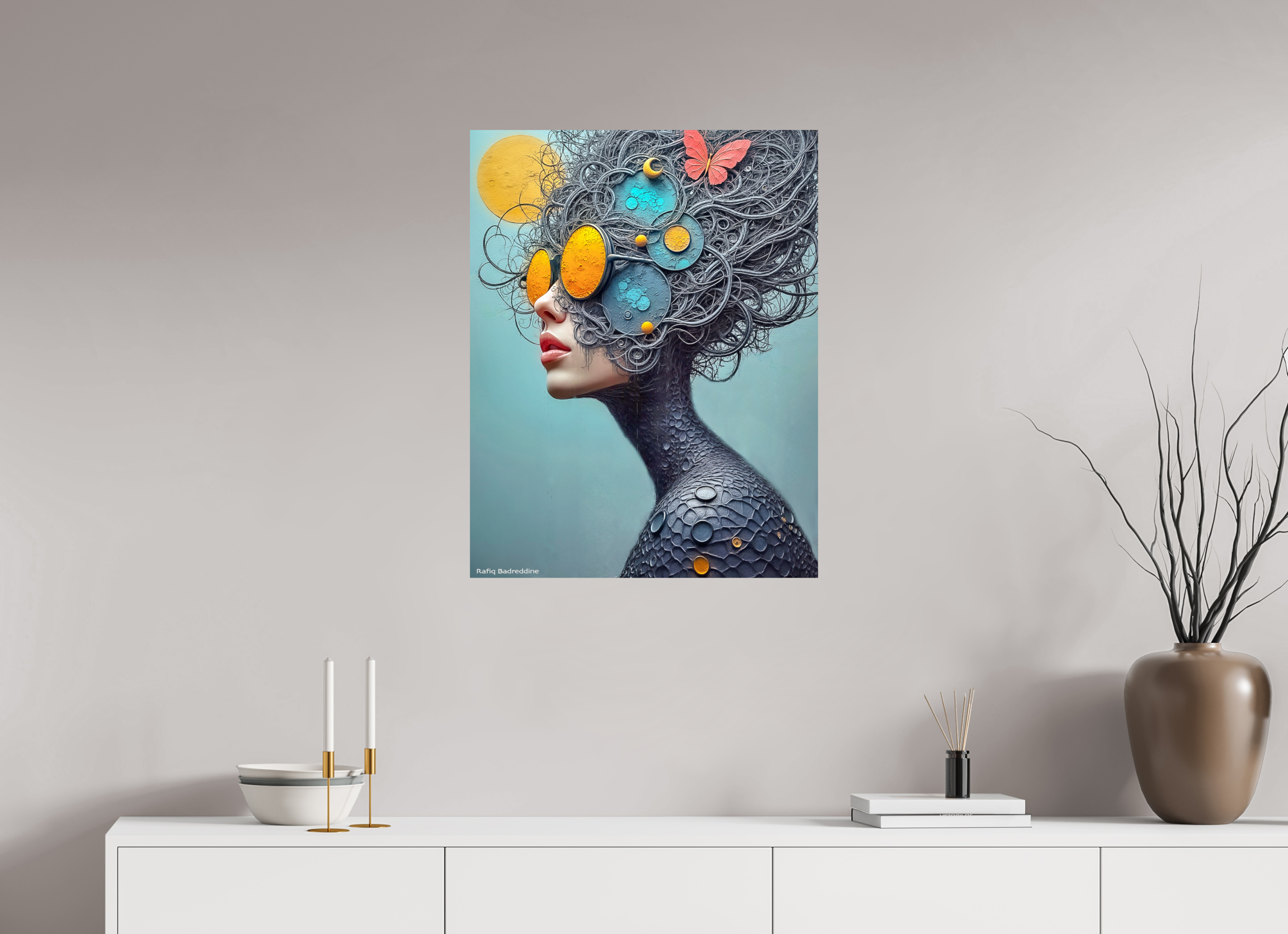 60 x 77,2 cm, Photo Print On Fuji Crystal DP II Regard Solaire, Âme Cosmique