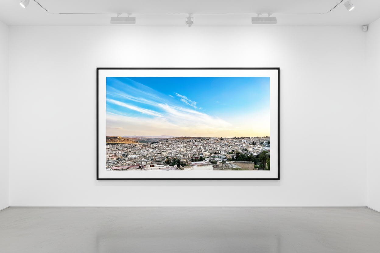 Entre Ciel et Médina — photographie Fine Art encadrée en galerie moderne | Bybadr