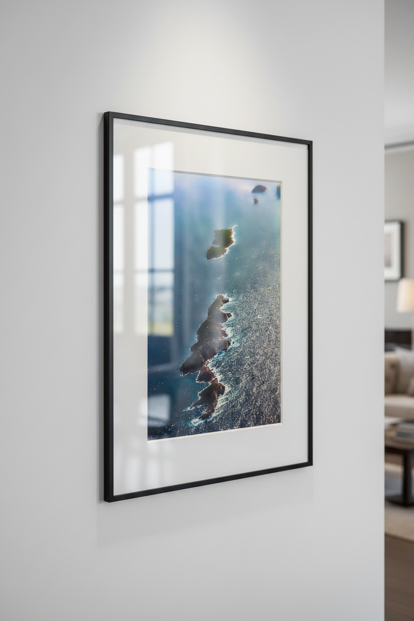 Harmonie des Côtes de Marseille fine art print on white wall