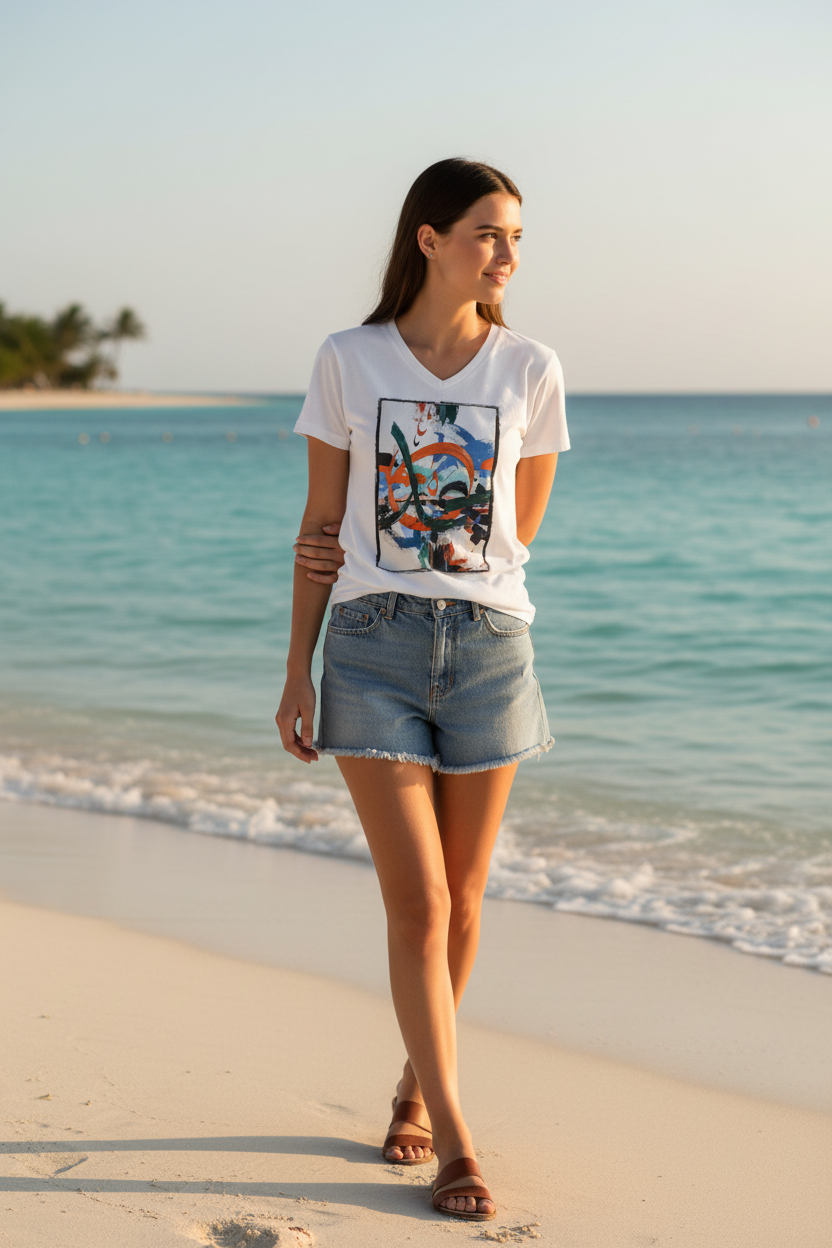 L'Étreinte des Lettres — plage été mer turquoise