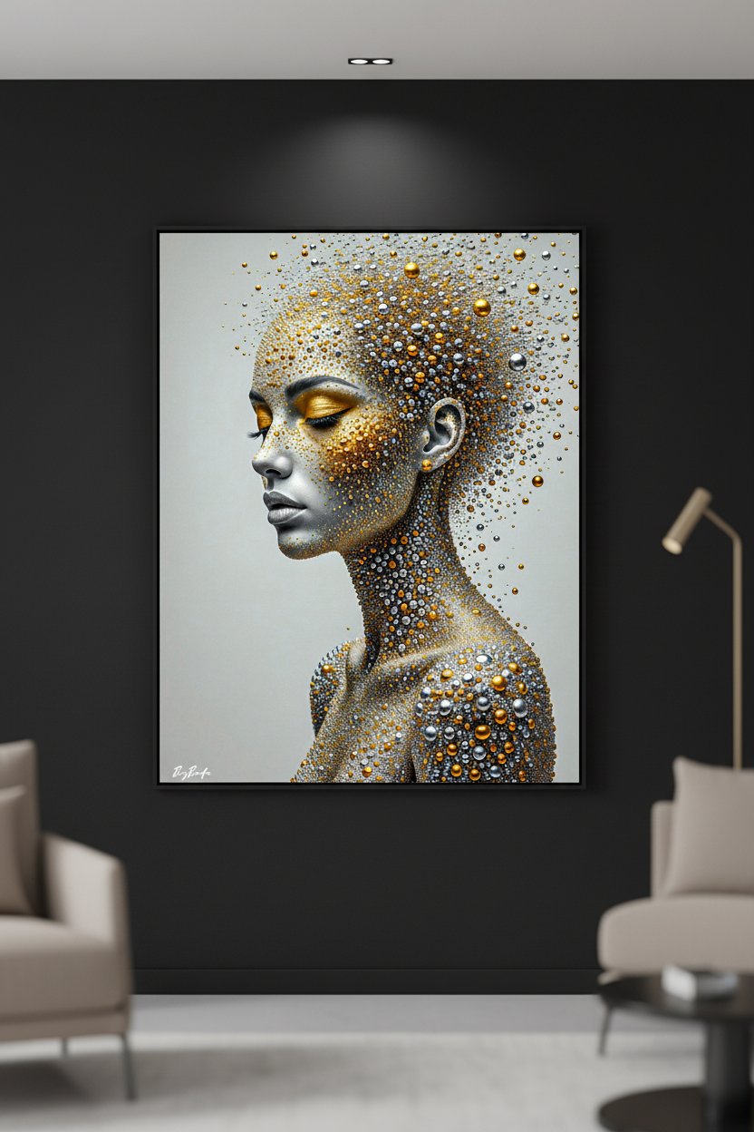 L'Orée Dorée Fine Art tirage mur noir