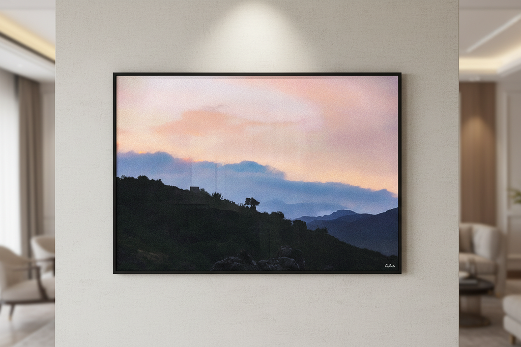 Le Feu des Atlas — Mockup mur blanc