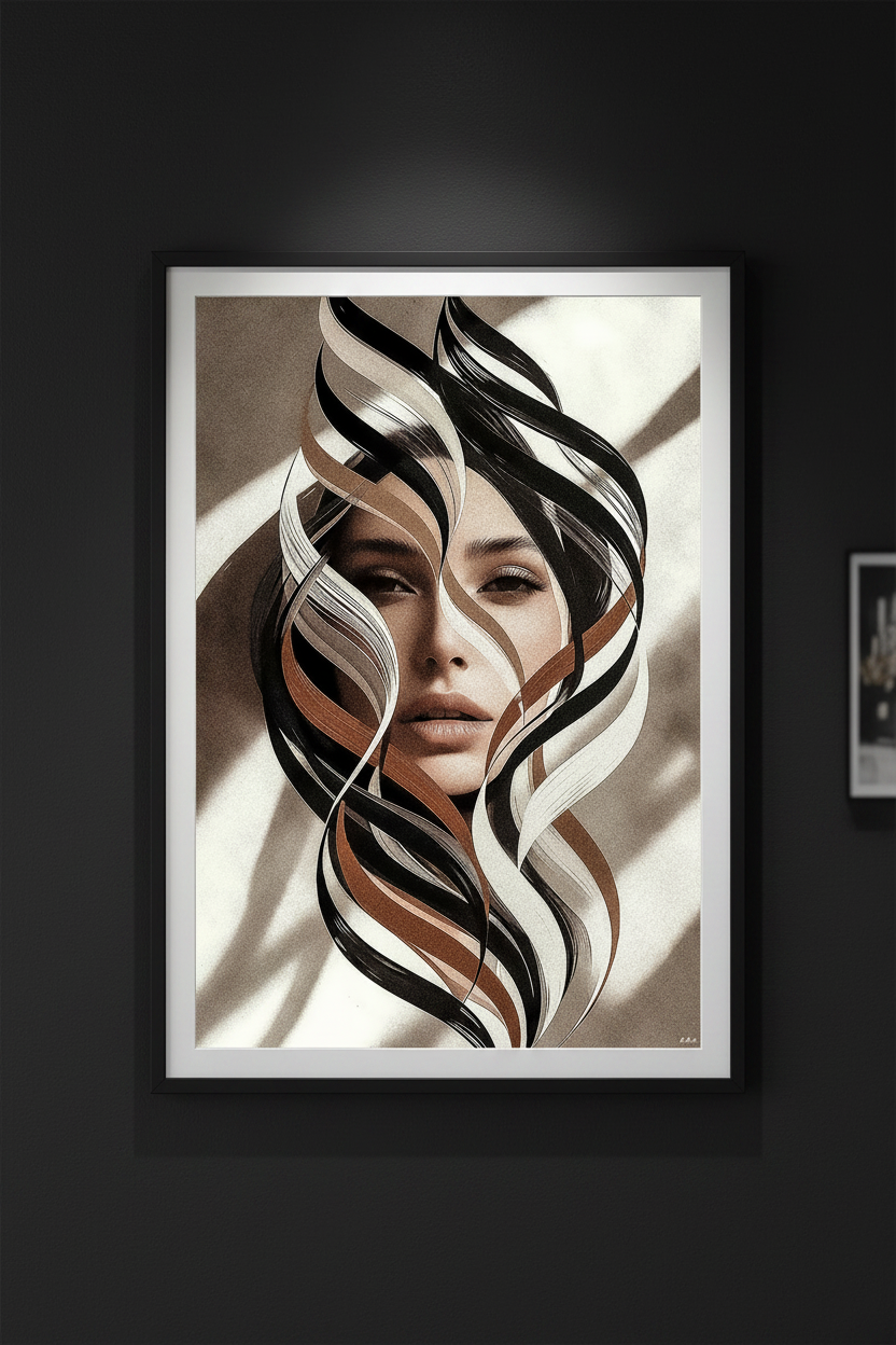 Mockup mur noir — L'encre choisit où elle coule | Bybadr