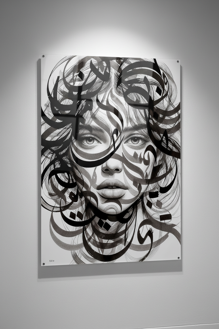 Mockup plexi — Le silence aussi a une écriture