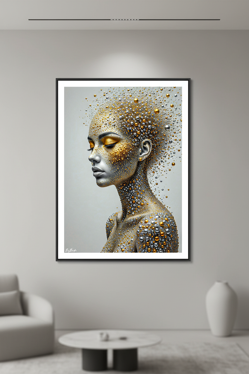 L'Orée Dorée Fine Art tirage mur gris