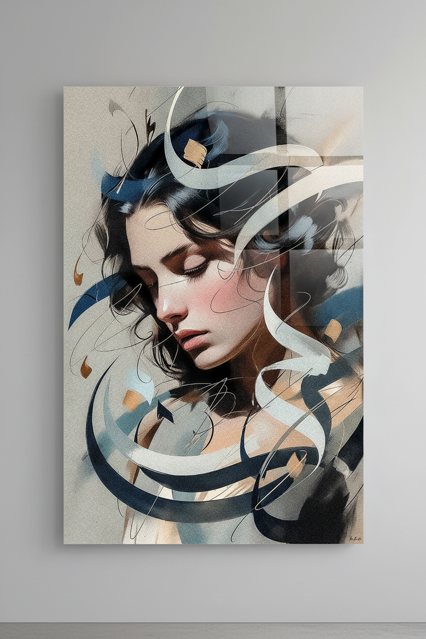 Mockup plexi — Elle porte les mots que personne n'a osé dire | Bybadr
