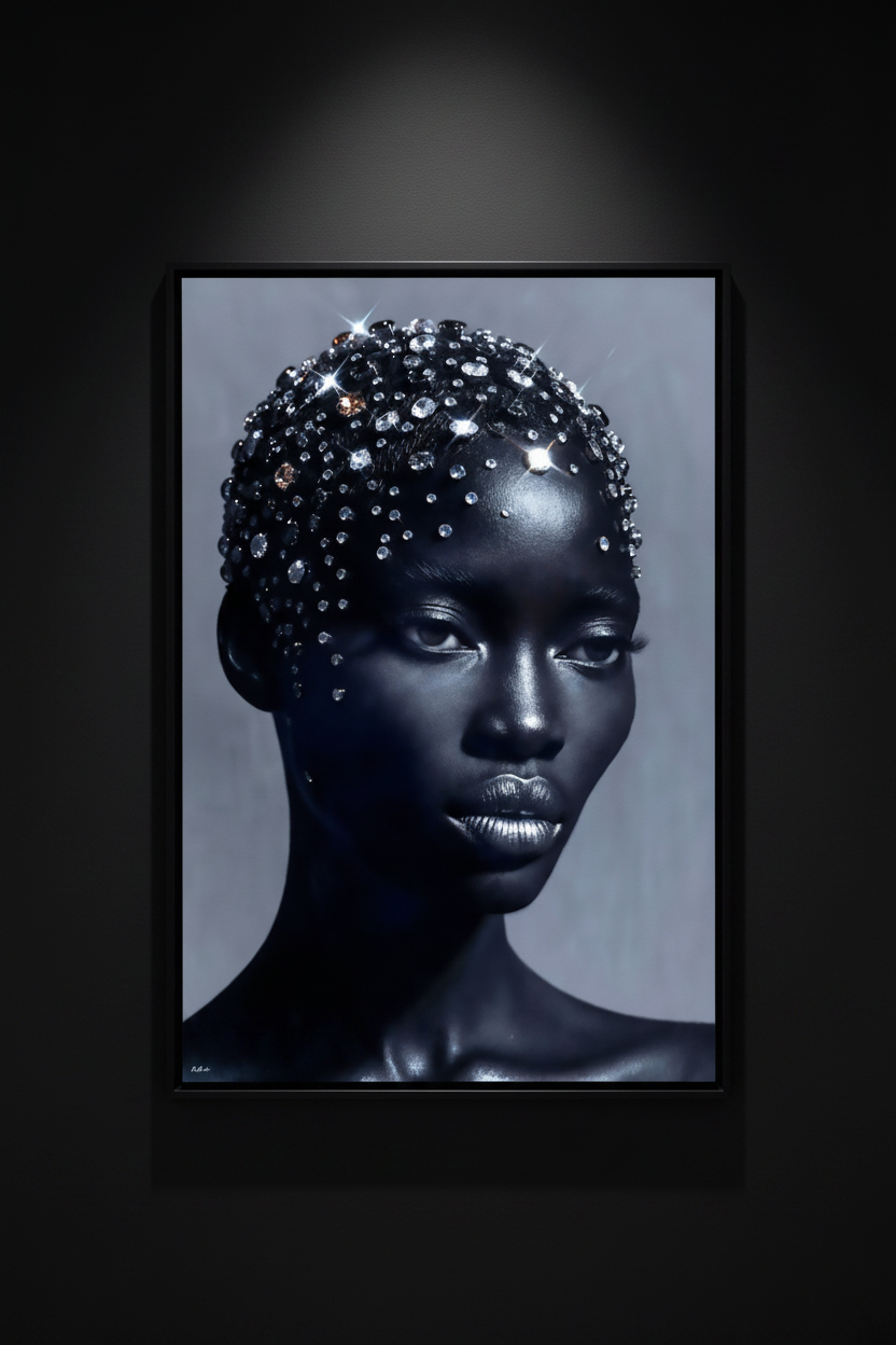 Charme Mystérieux — Mockup Mur Noir