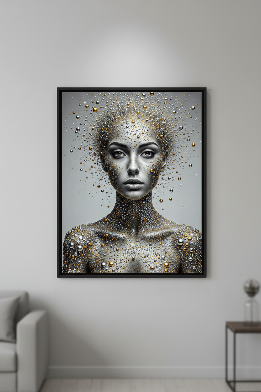 La Gardienne des Sphères Fine Art tirage mur gris