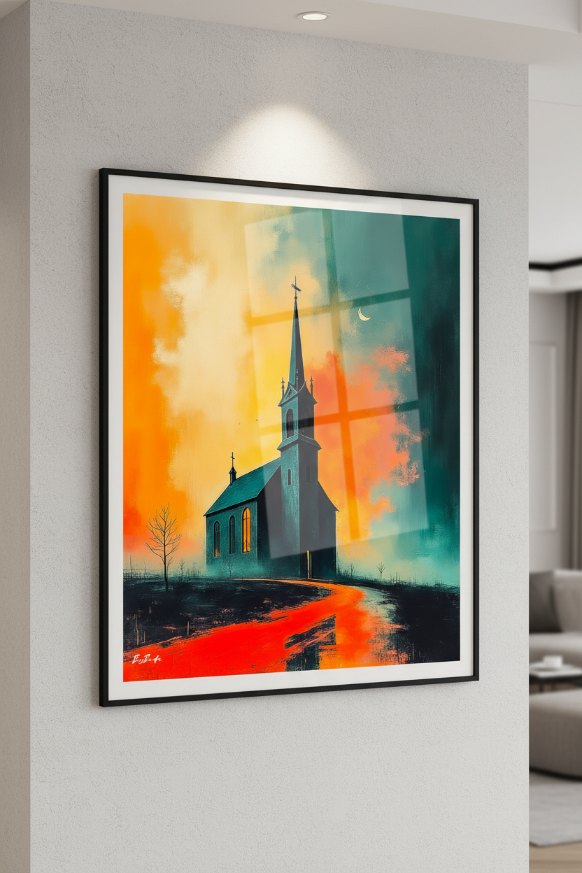 Entre Deux Feux — Mockup mur blanc