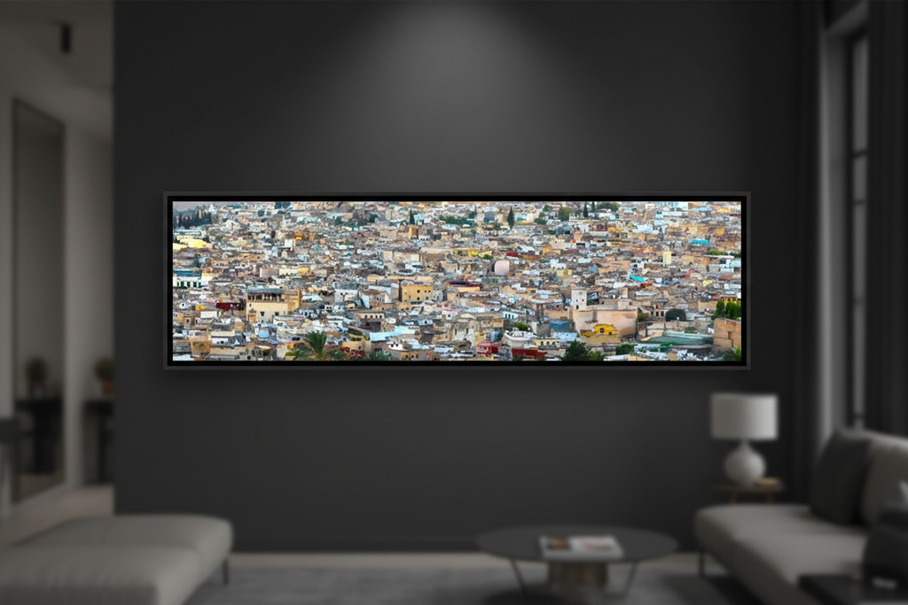 Mockup mur noir — Fès à Perte de Vue