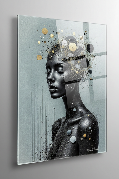 Constellation Intérieure - Effet brillant Acrylique sous Plexi avec signature Rafiq Badreddine