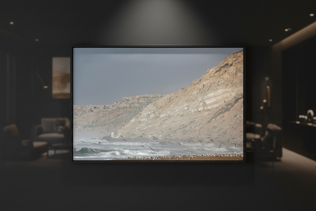 Échos de l'Océan — Mur noir vue de face