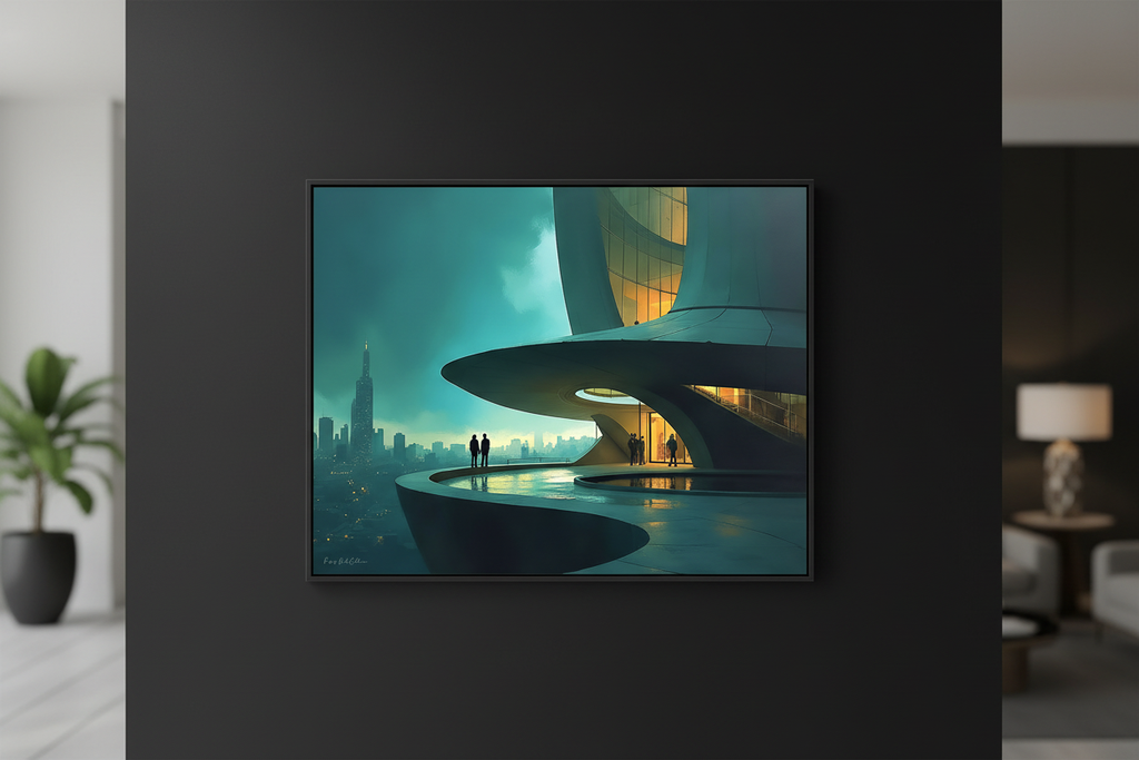La Ville de Demain — Mockup mur noir