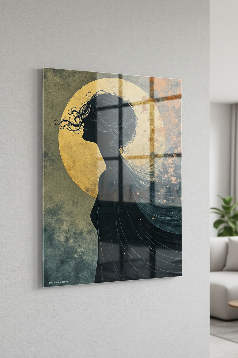 Sérénité en Mouvance - Acrylique sous Plexi