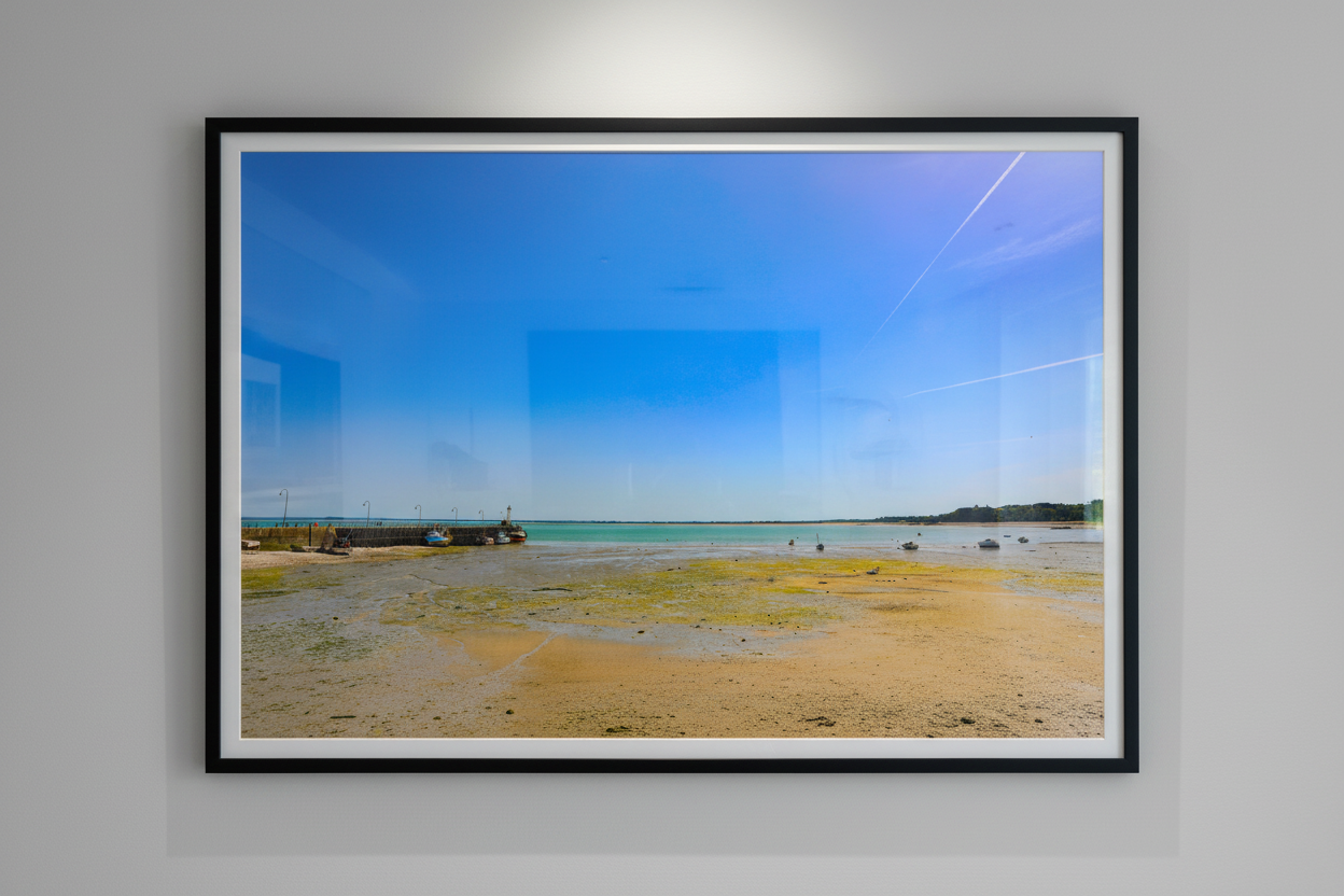 Les Échos de la Mer — Mockup mur blanc