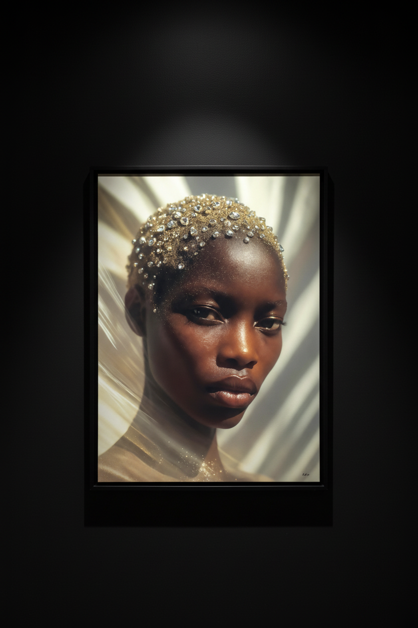 Éclat Doré — Mockup Mur Noir