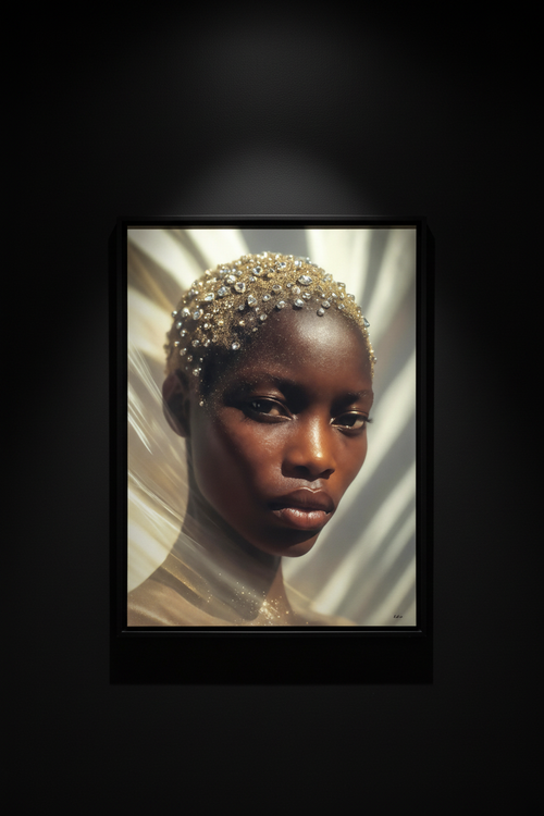 Éclat Doré — Mockup Mur Noir