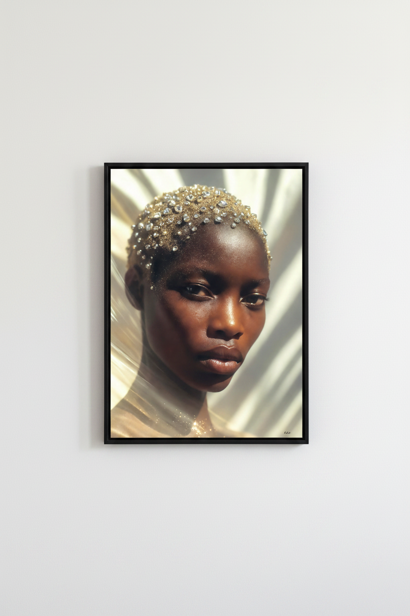 Éclat Doré — Mockup Mur Blanc